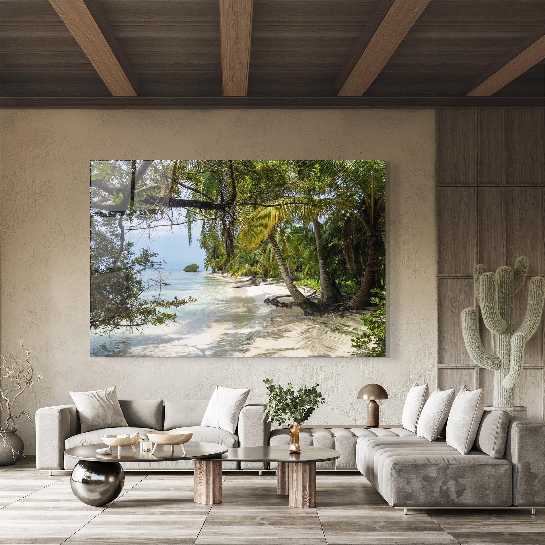 Tablou Sticla Island Beach mockup 8