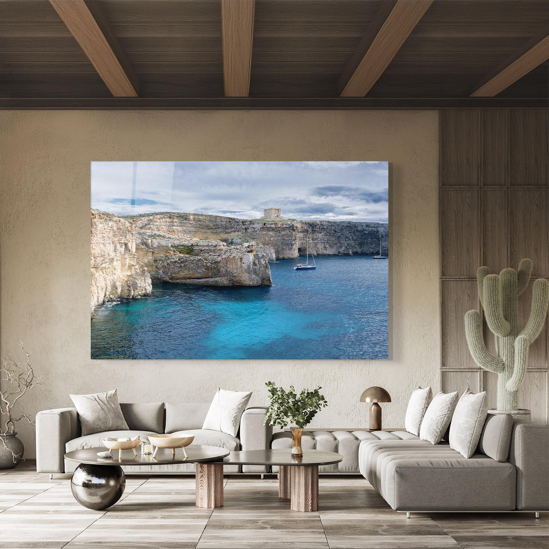 Tablou Sticla Island Landscape mockup 8