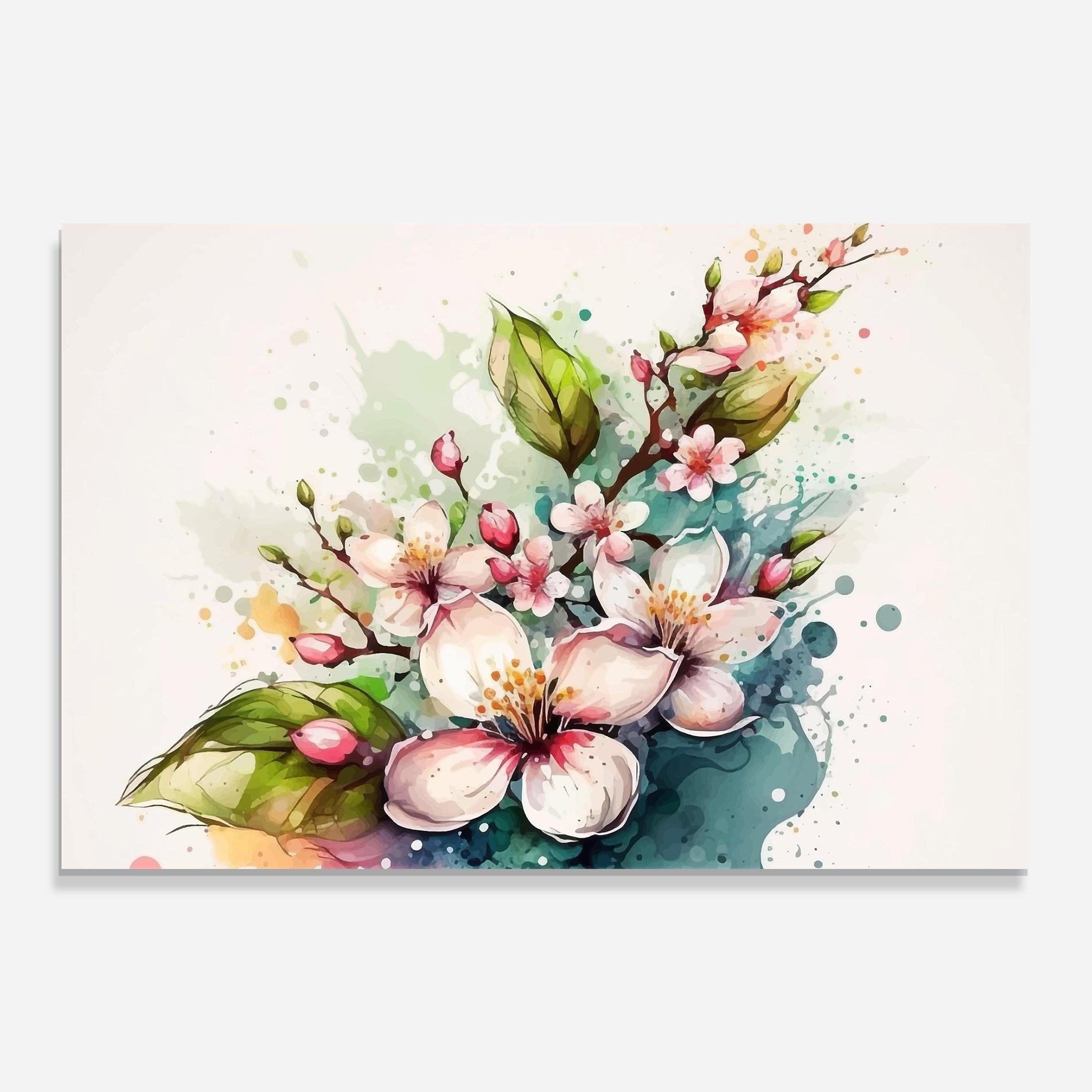 Tablou Sticla Cream Pink Spring mockup 0