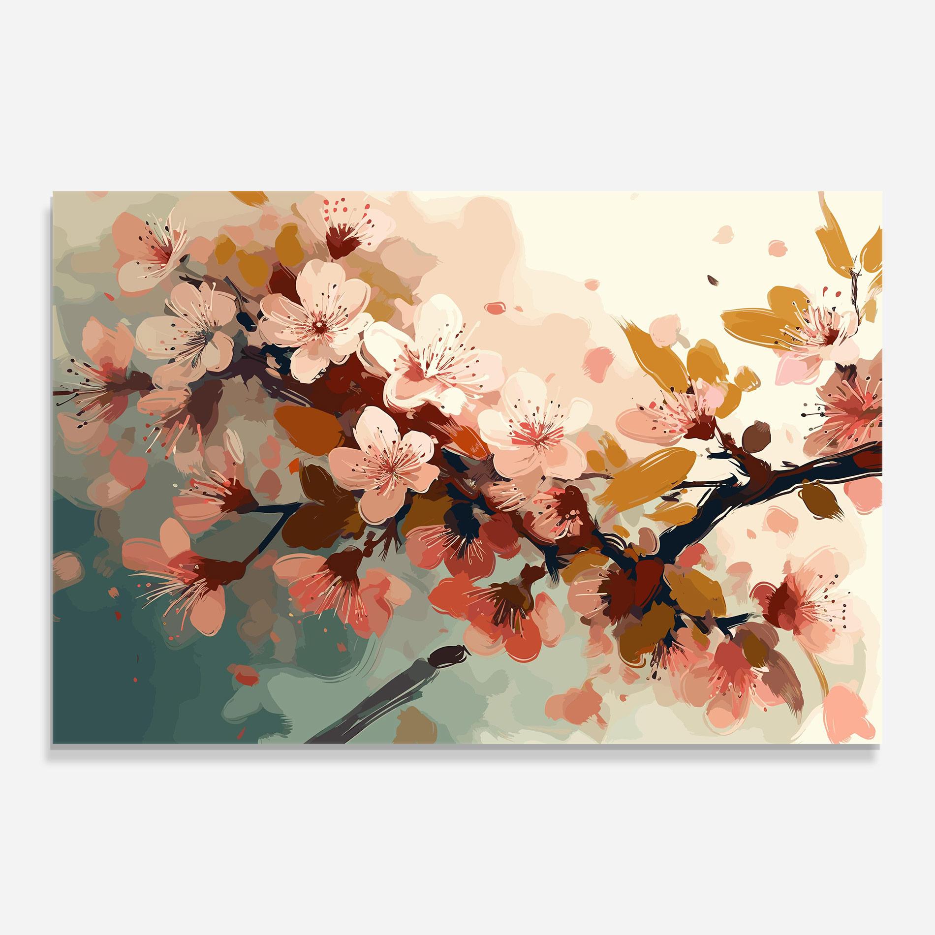 Tablou Sticla Cute Spring Flower mockup 0