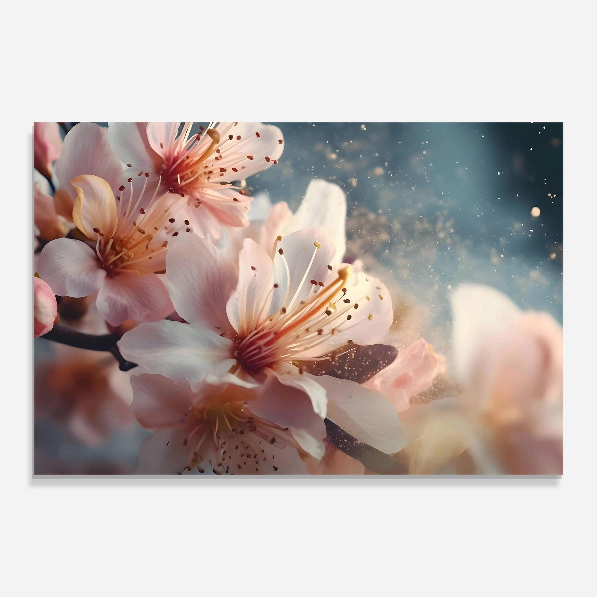 Tablou Sticla Flower Spring Art mockup 0