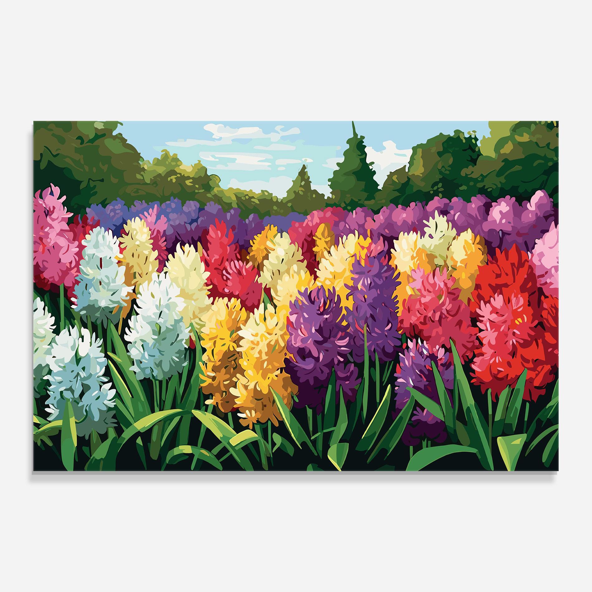 Tablou Sticla Pretty Colorful Spring mockup 0