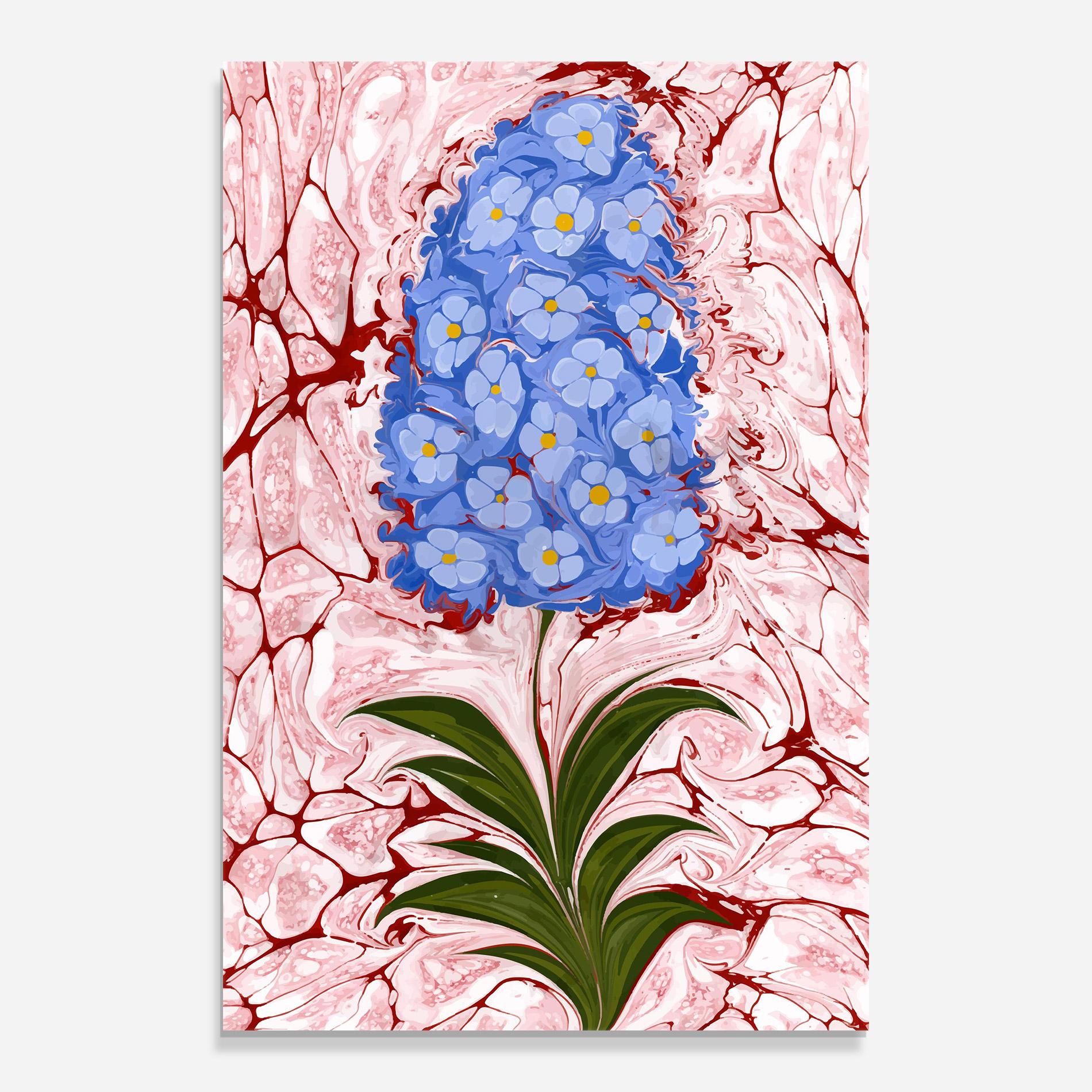 Tablou Sticla Blue Spring Flower mockup 0
