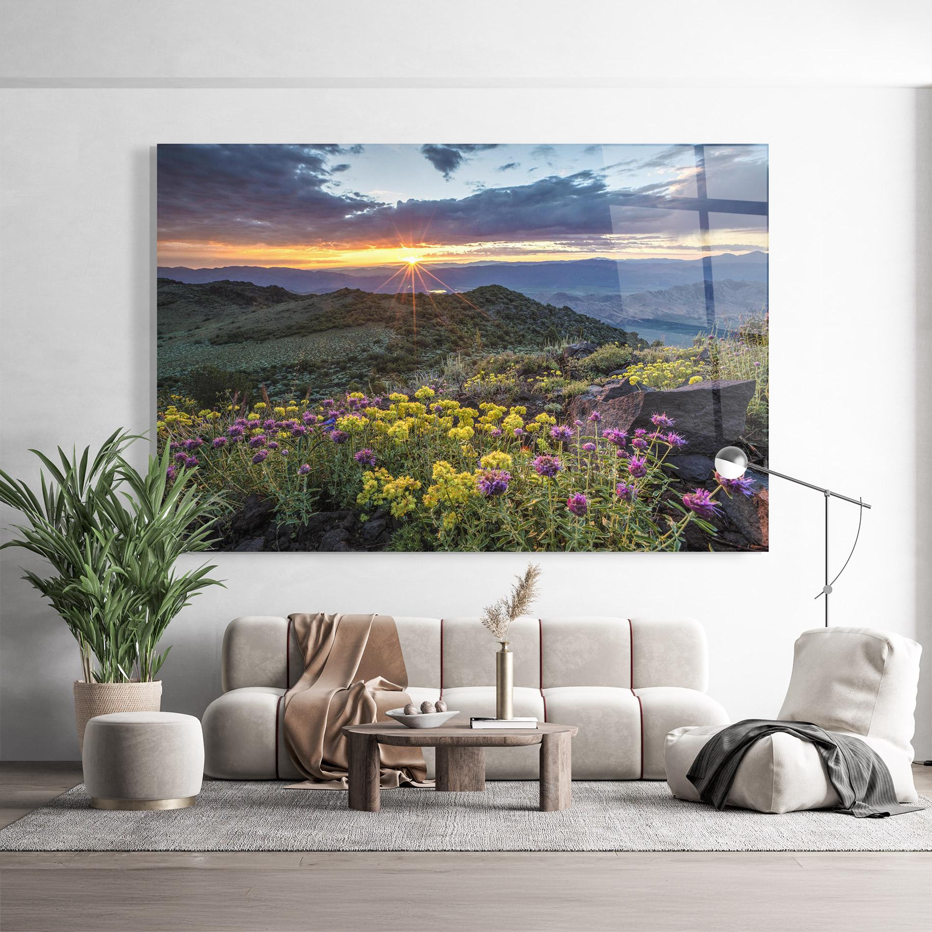 Tablou Sticla Beautiful Spring View mockup 9