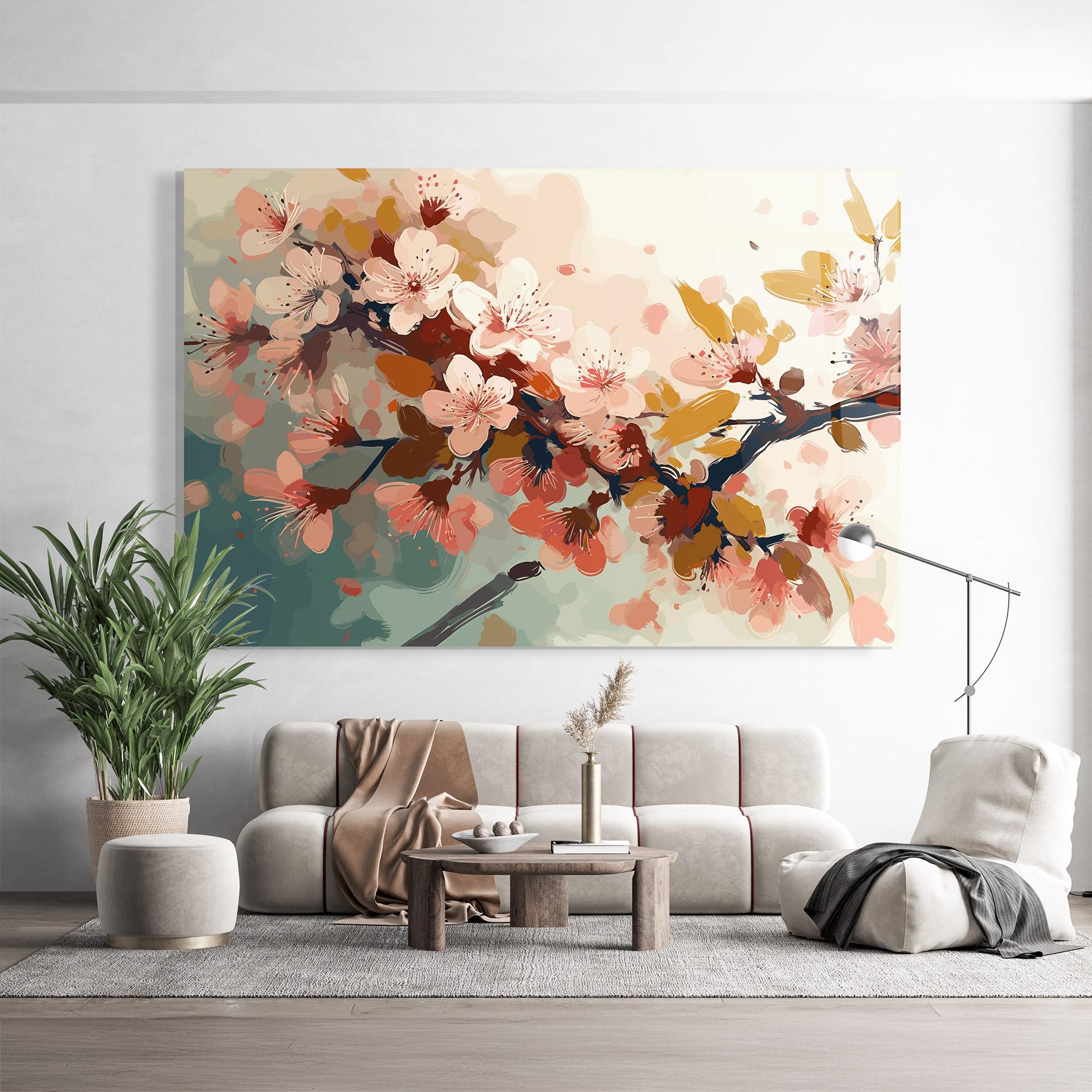 Tablou Sticla Cute Spring Flower mockup 9