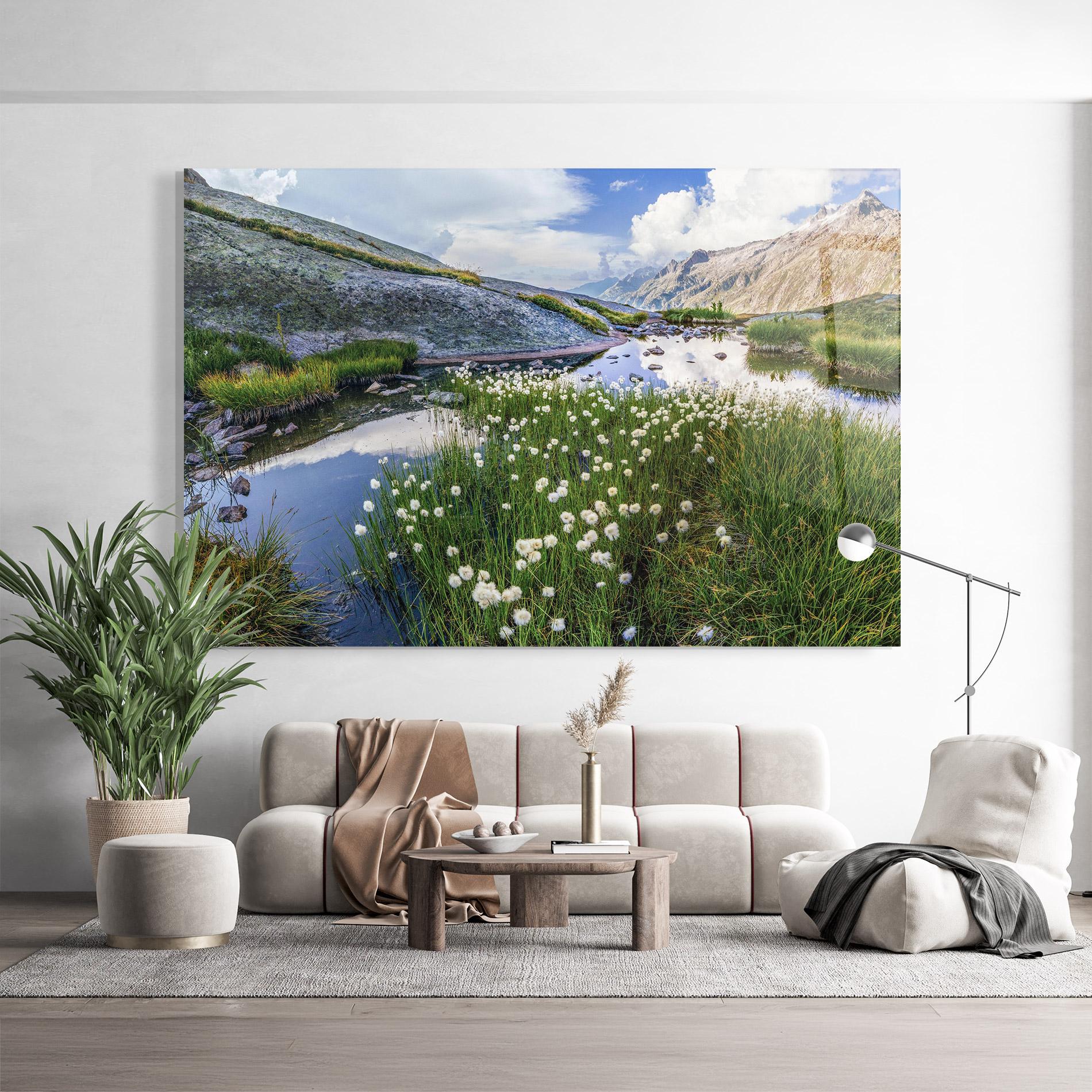 Tablou Sticla Lake Spring View mockup 9