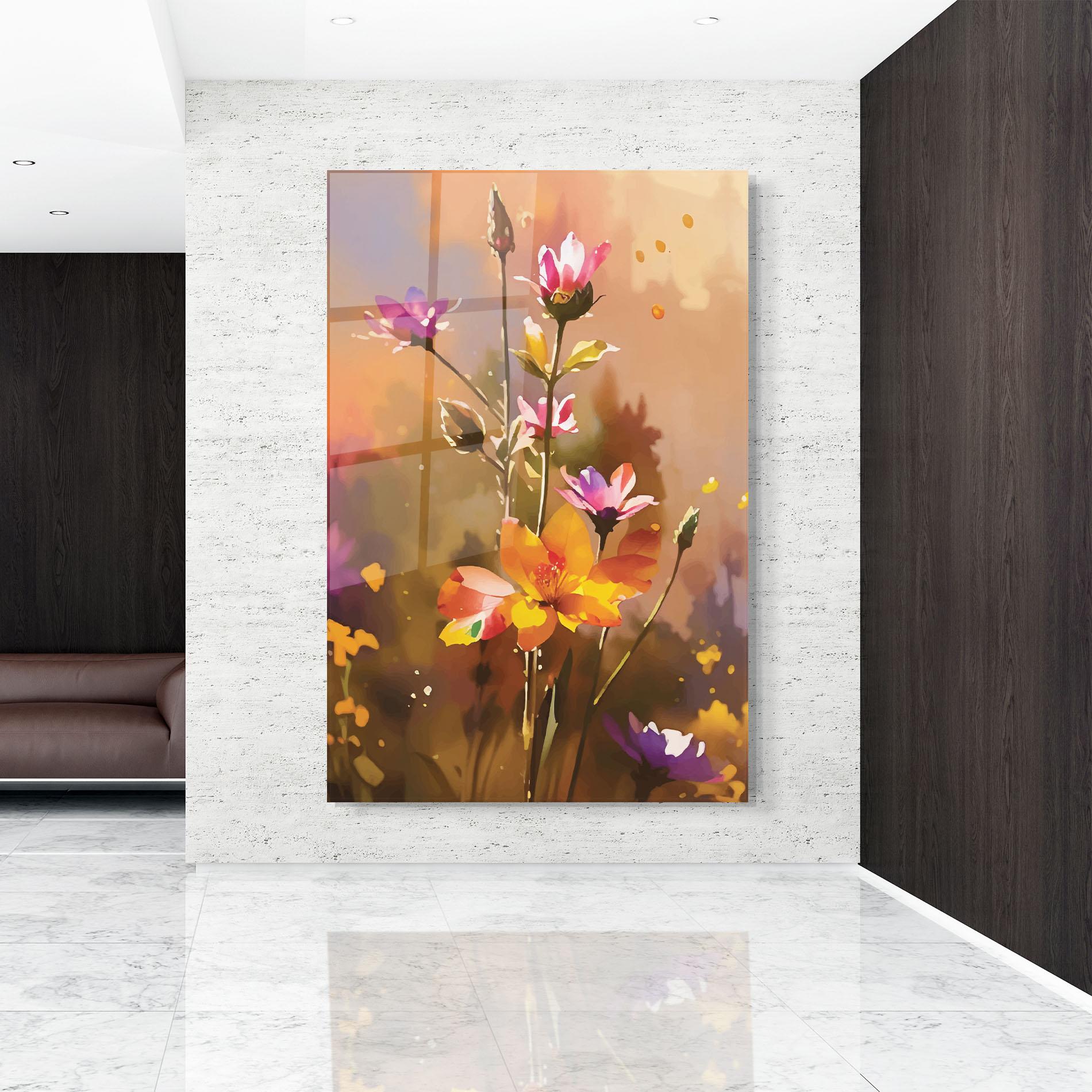 Tablou Sticla Orange Pink Spring mockup 9