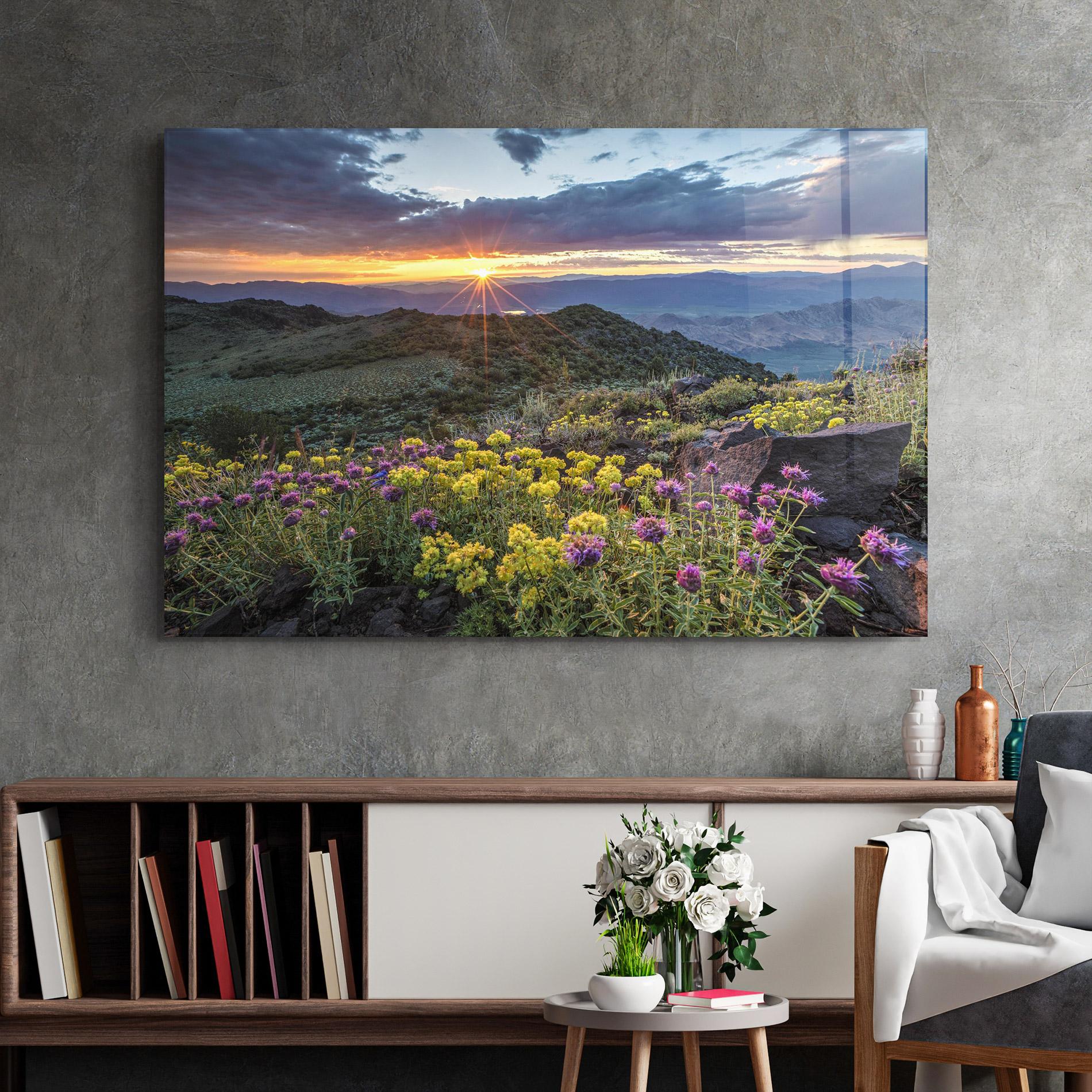 Tablou Sticla Beautiful Spring View mockup 2