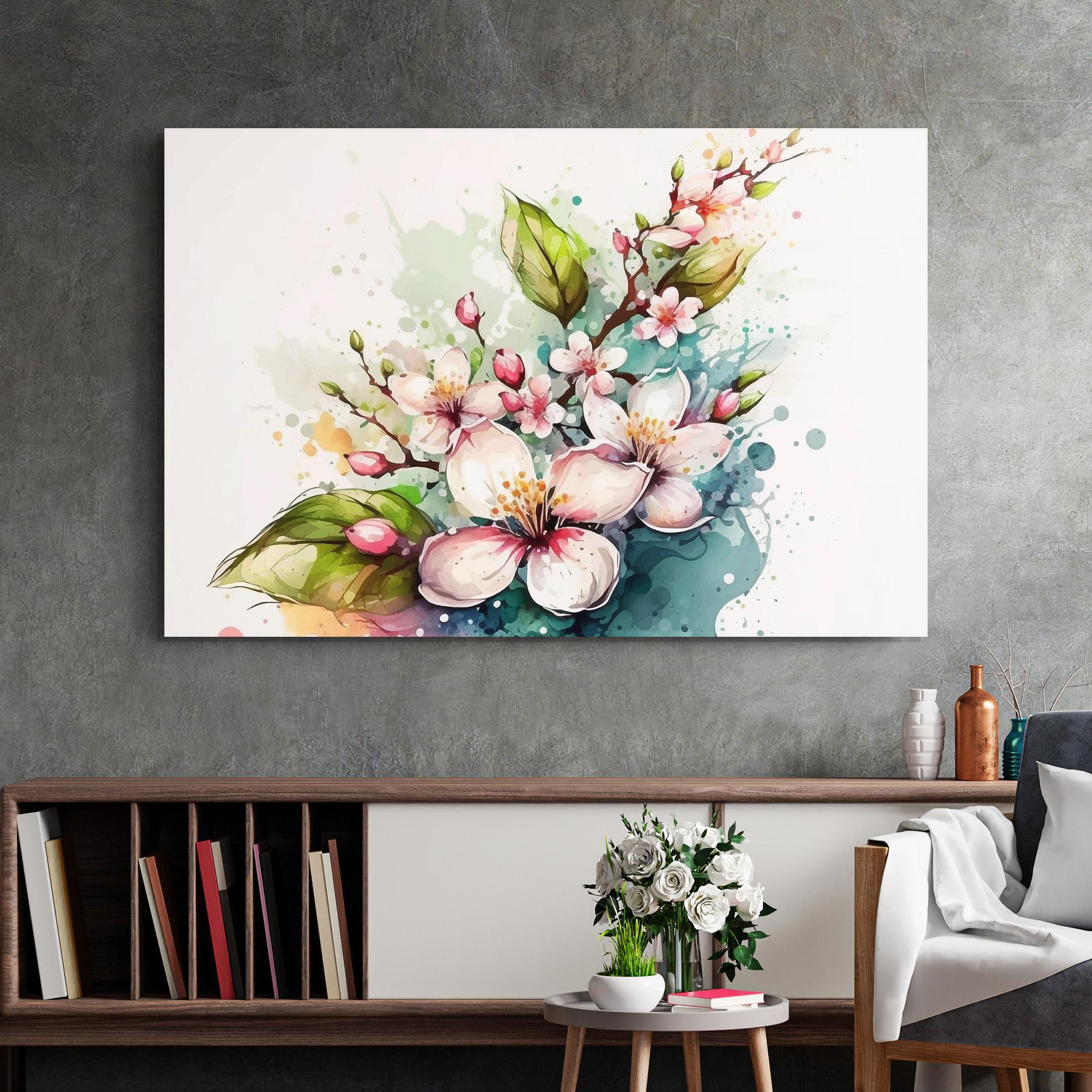 Tablou Sticla Cream Pink Spring mockup 2