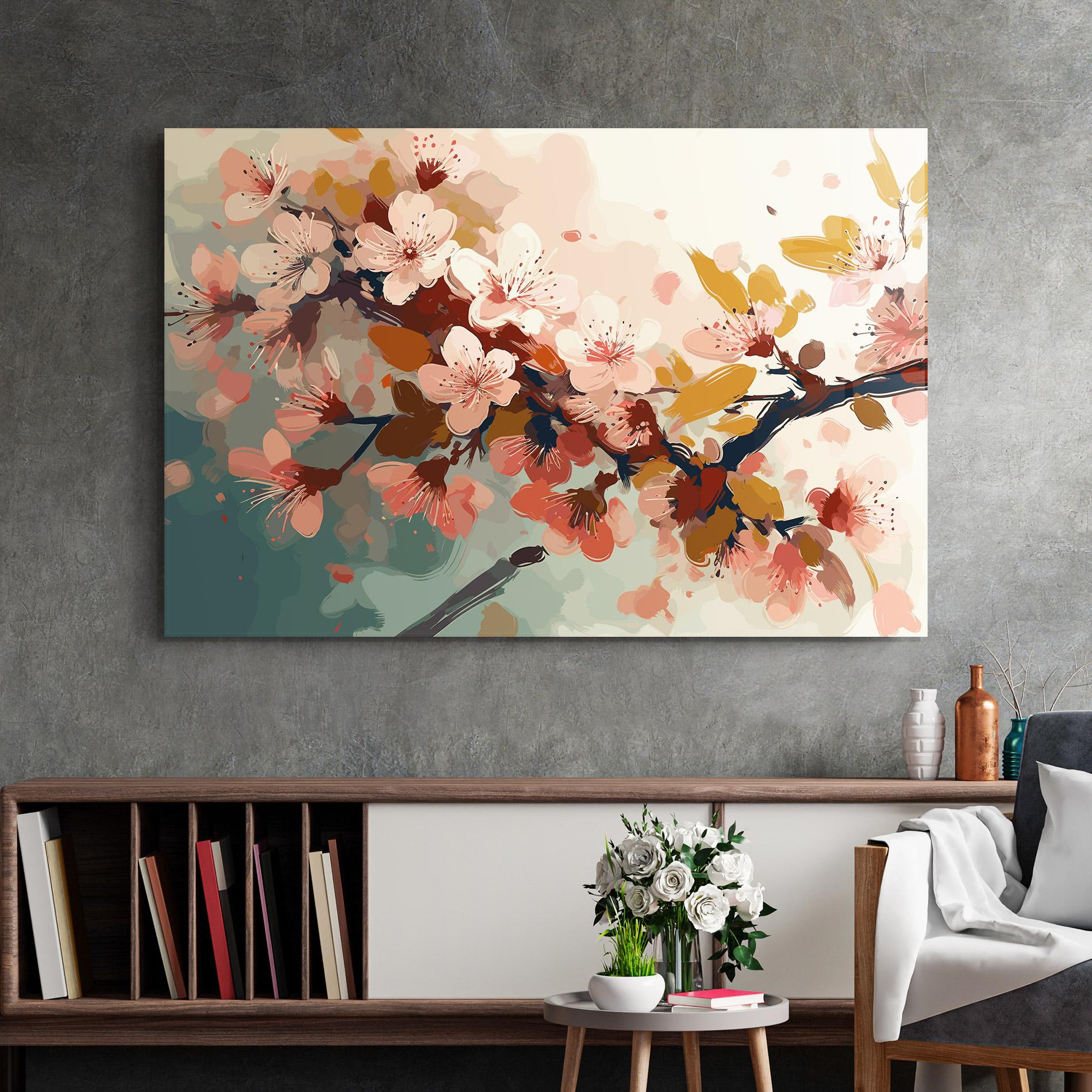 Tablou Sticla Cute Spring Flower mockup 2