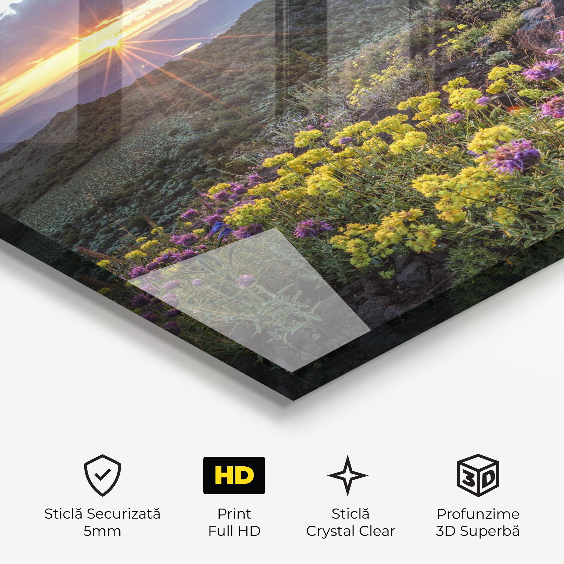Tablou Sticla Beautiful Spring View mockup 3