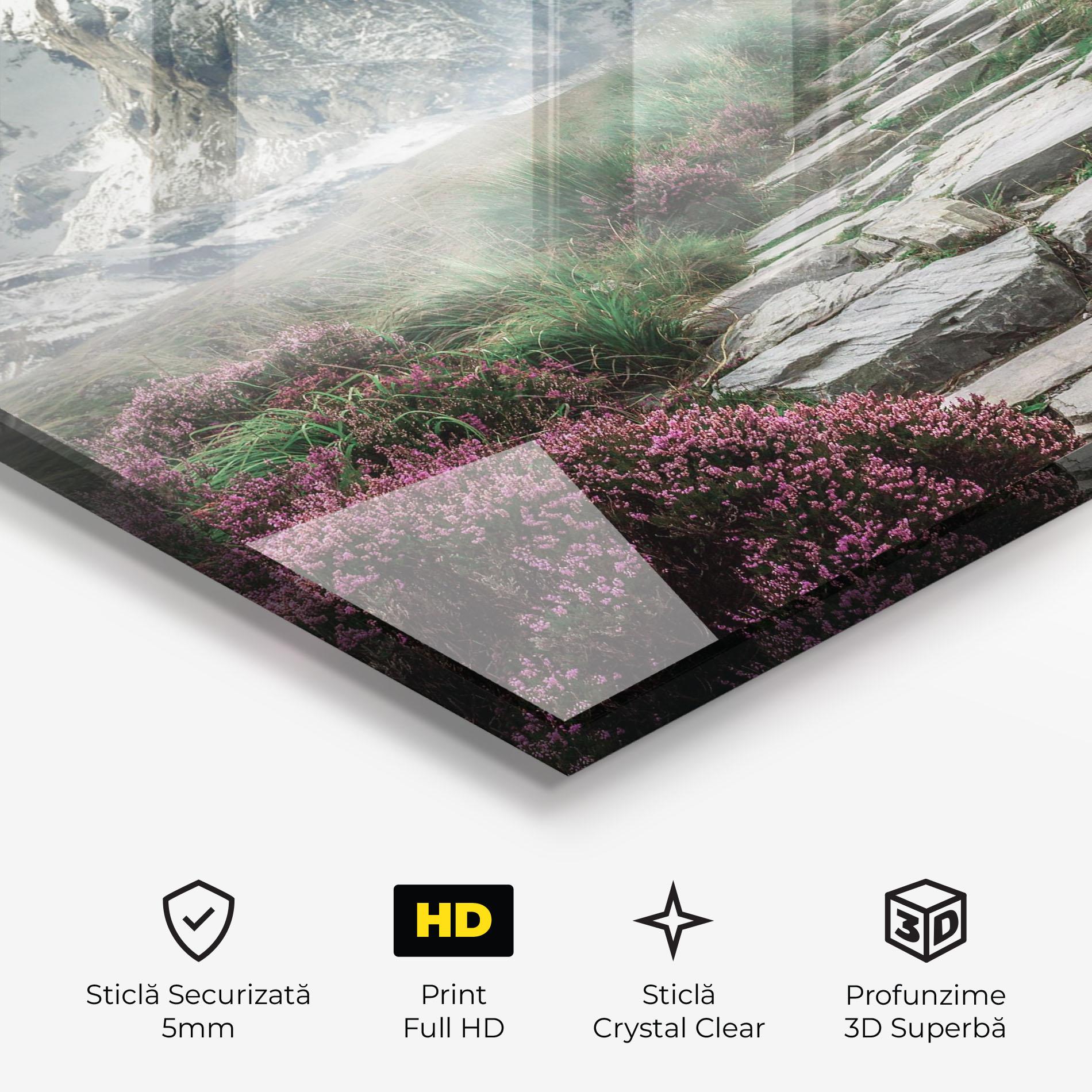 Tablou Sticla Mountain Spring View mockup 3