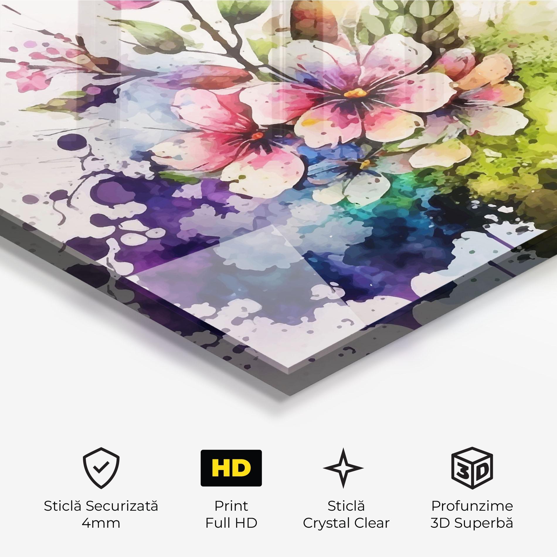 Tablou Sticla Color Mix Spring mockup 3
