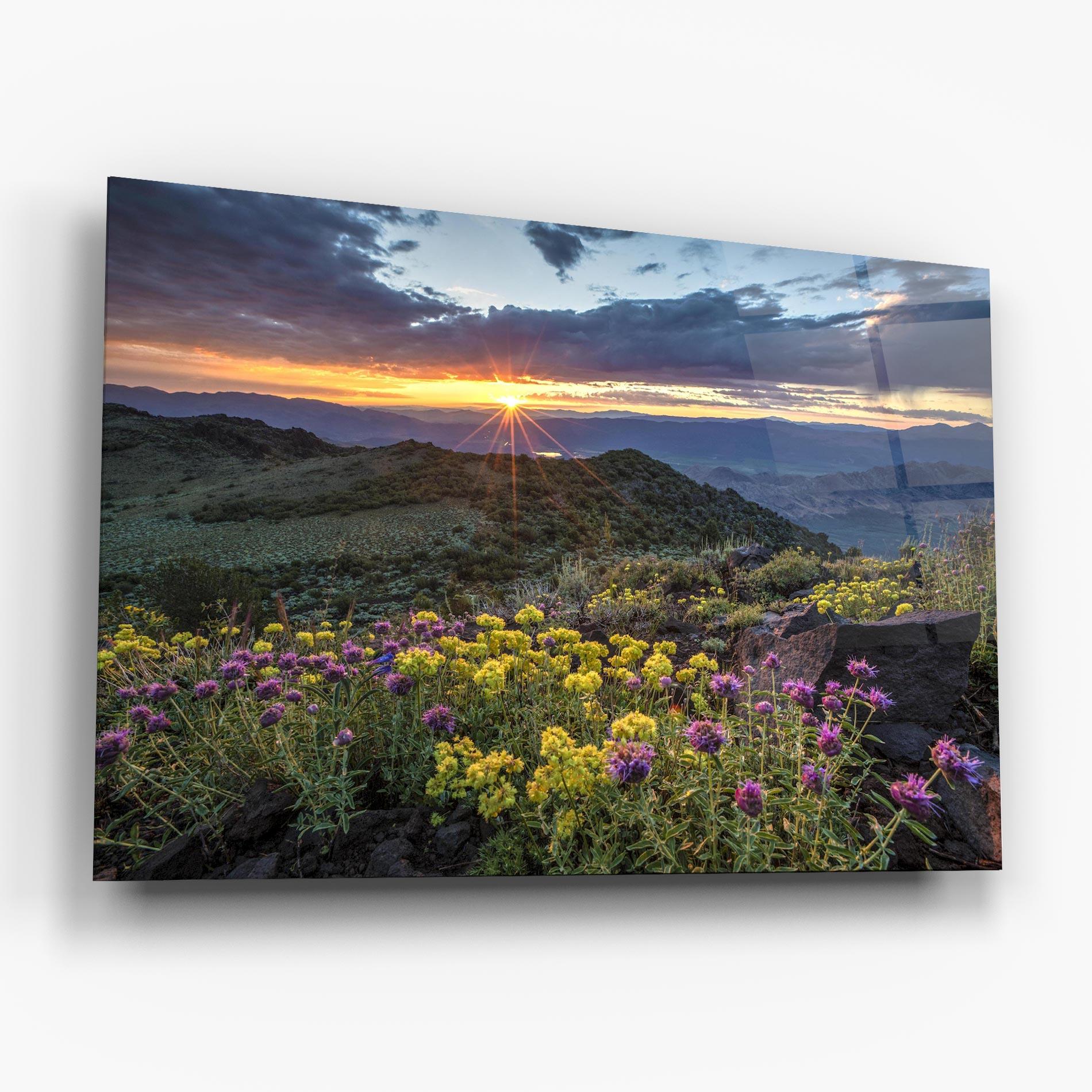 Tablou Sticla Beautiful Spring View mockup 6