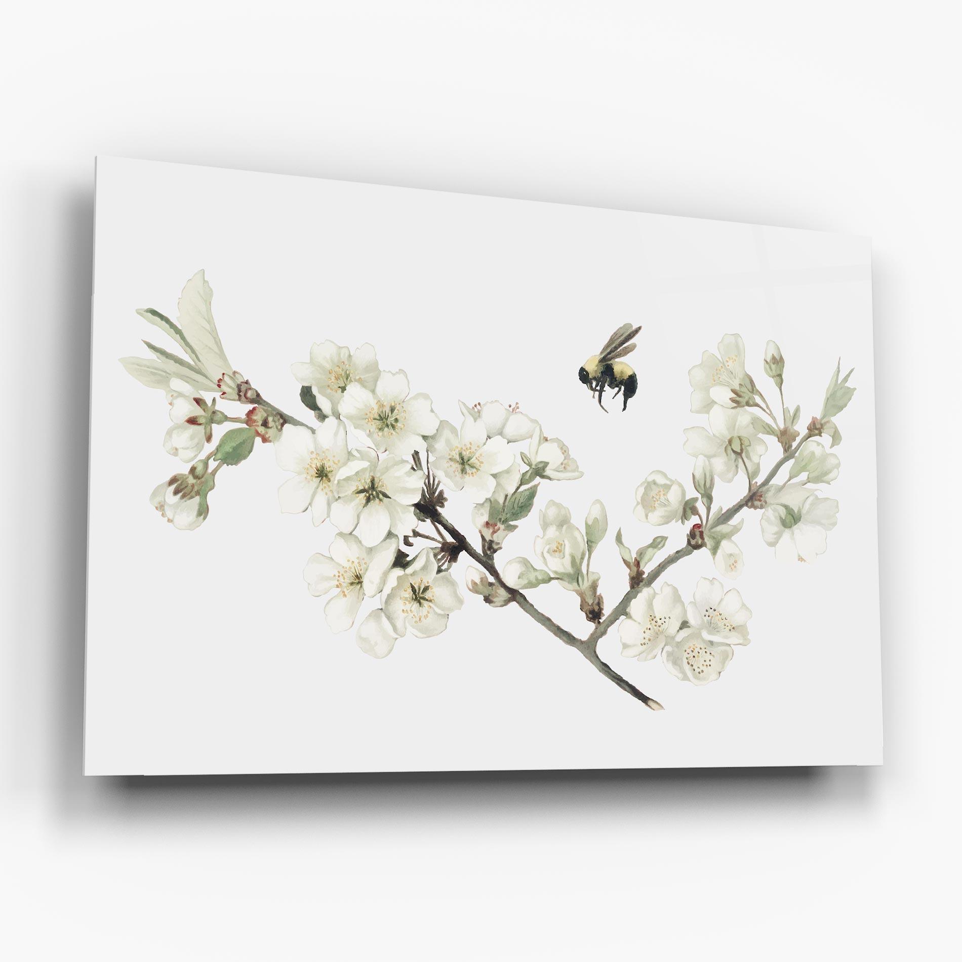 Tablou Sticla Bee Spring Flower mockup 6