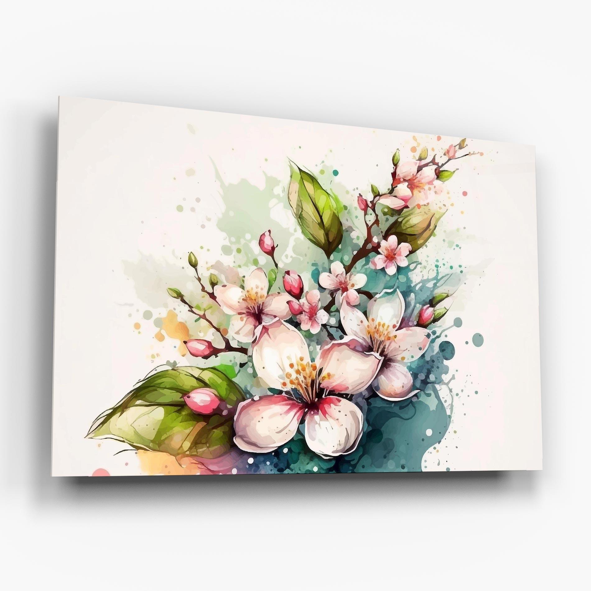 Tablou Sticla Cream Pink Spring mockup 6