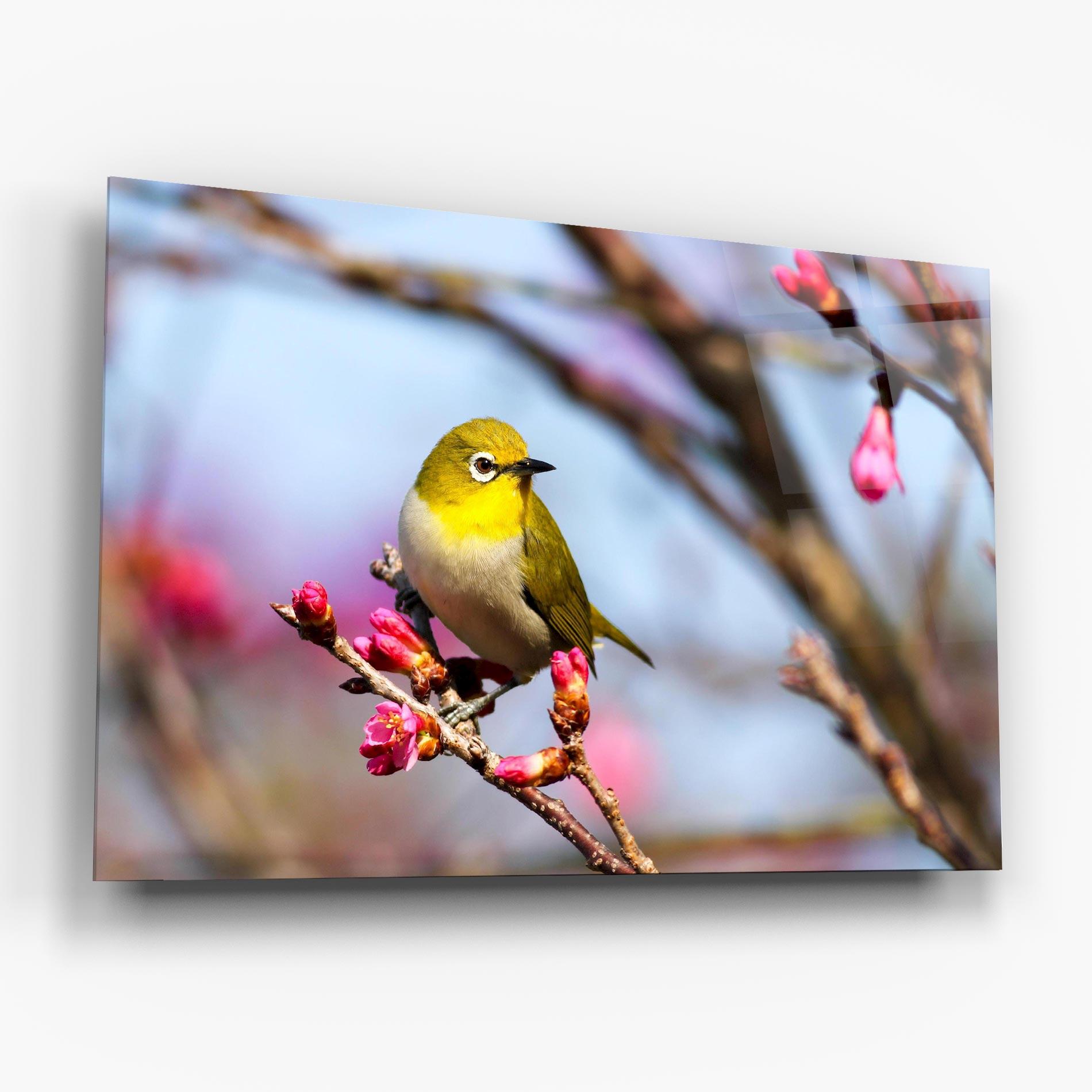 Tablou Sticla Cute Pink Flower Buds mockup 6