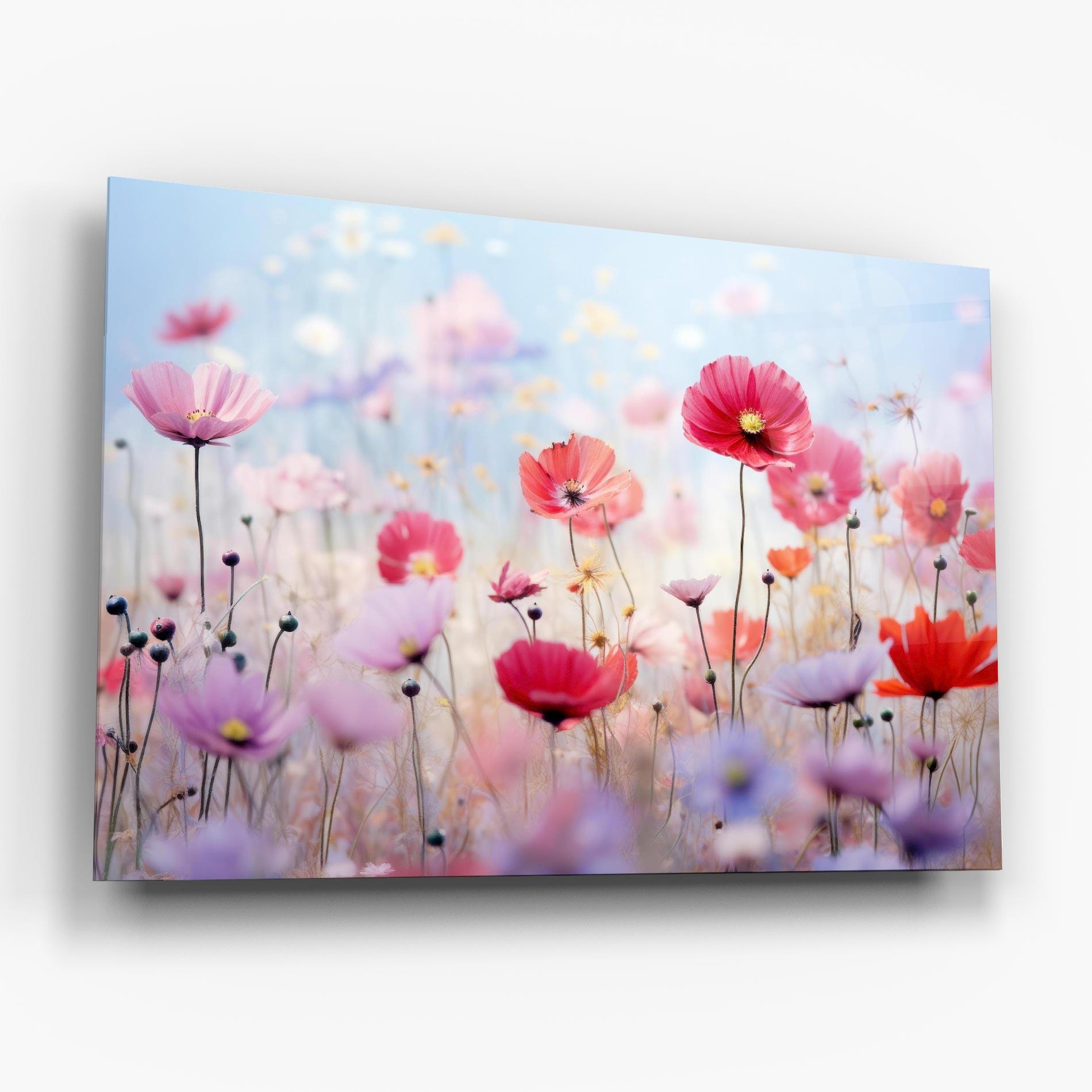 Tablou Sticla Dreamy Sprig Pink Flower mockup 6