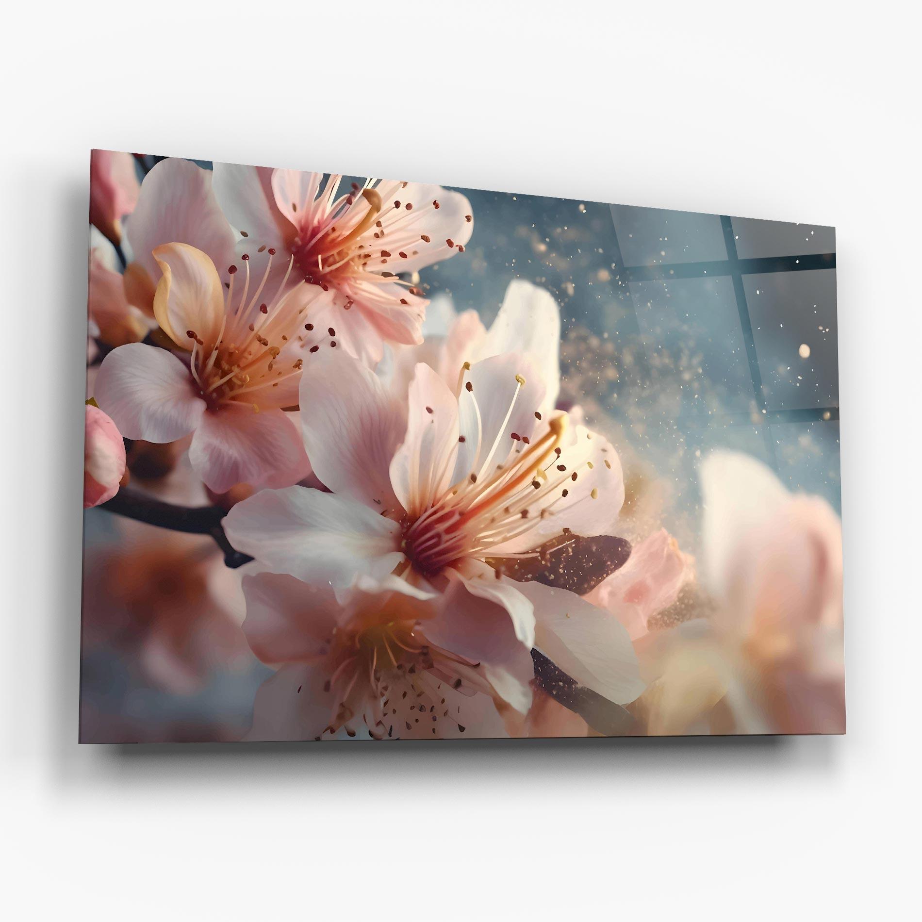 Tablou Sticla Flower Spring Art mockup 6
