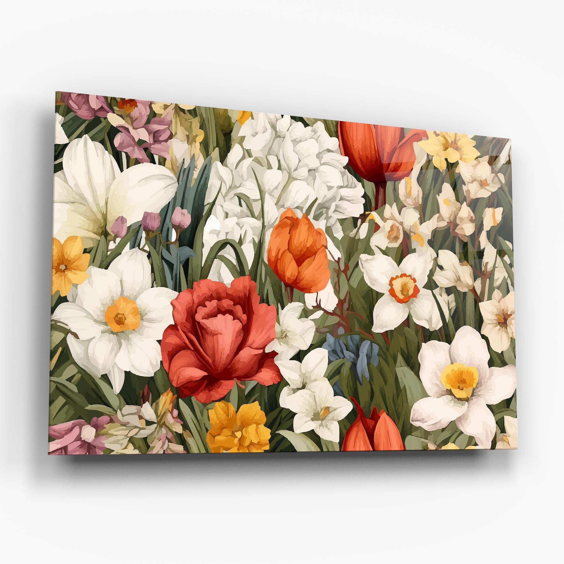 Tablou Sticla Orange Red Spring mockup 6