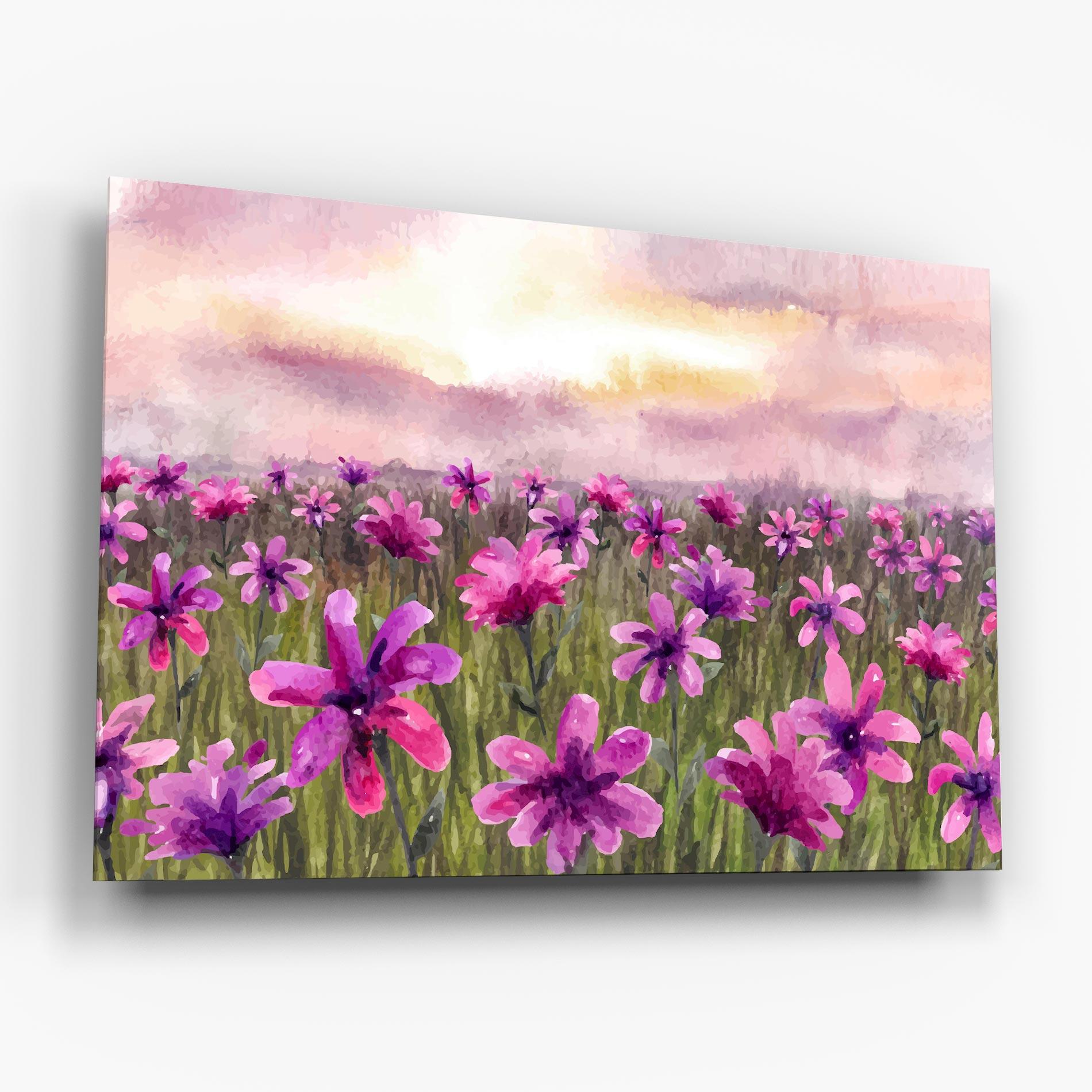 Tablou Sticla Purple Flower Spring mockup 6