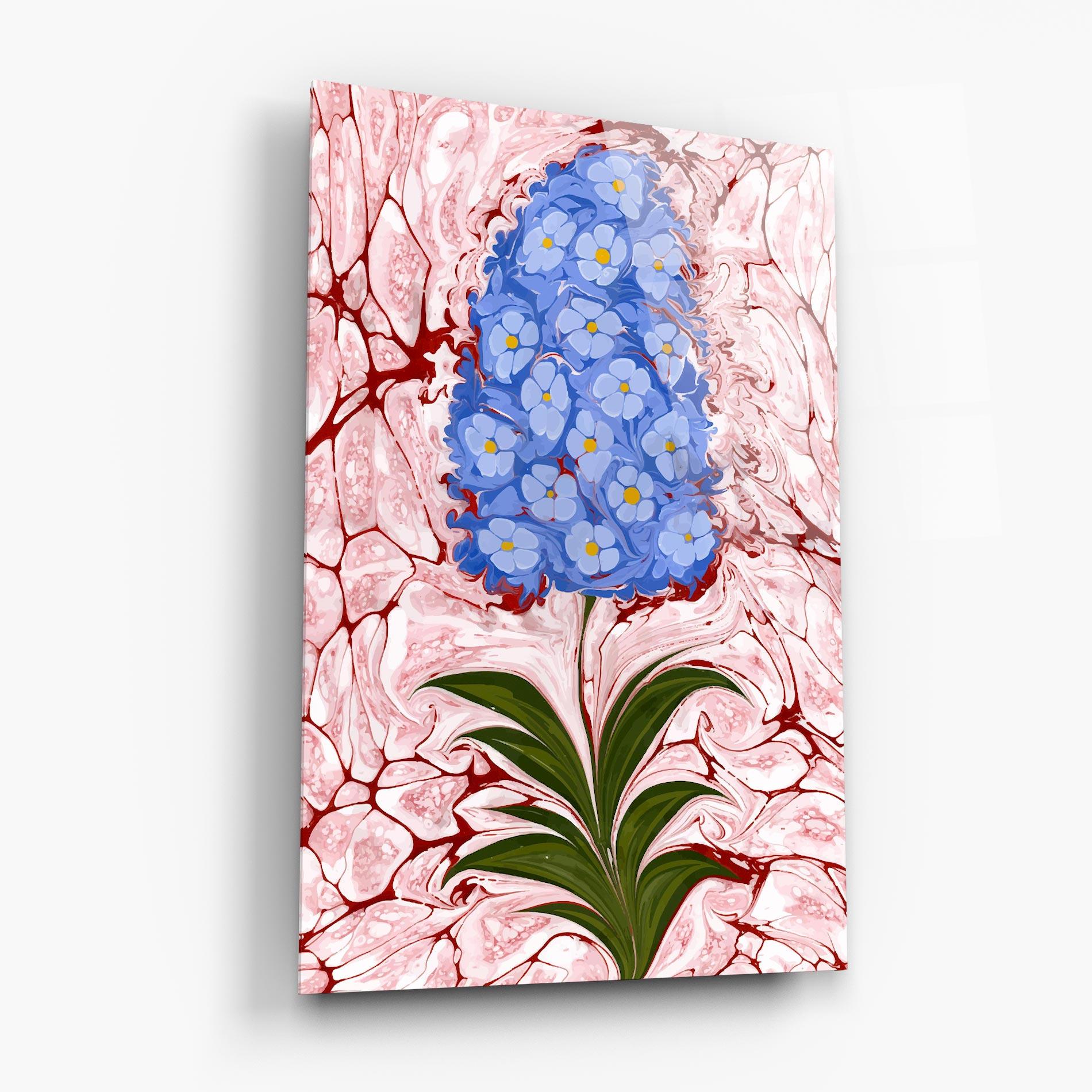 Tablou Sticla Blue Spring Flower mockup 6