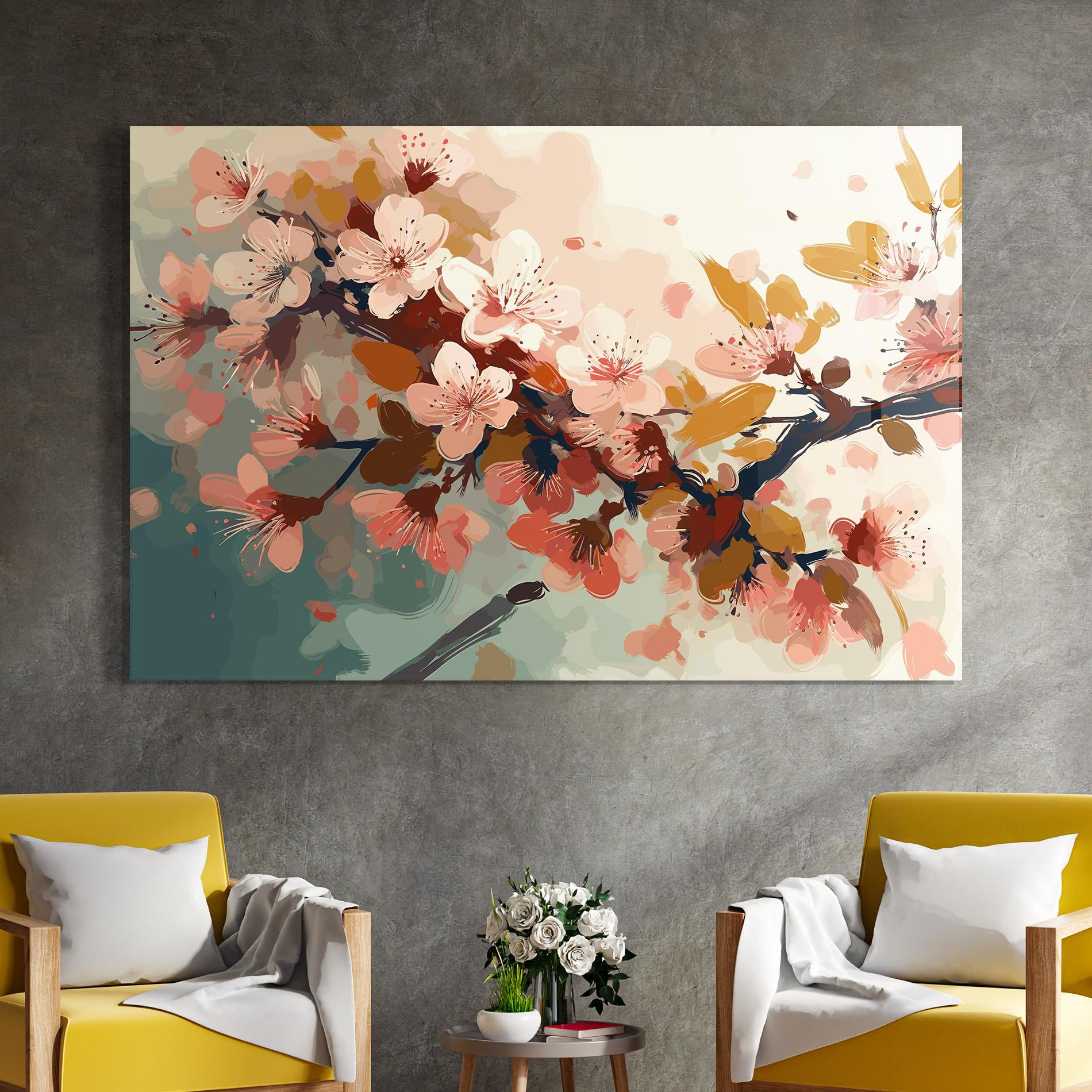 Tablou Sticla Cute Spring Flower mockup 4