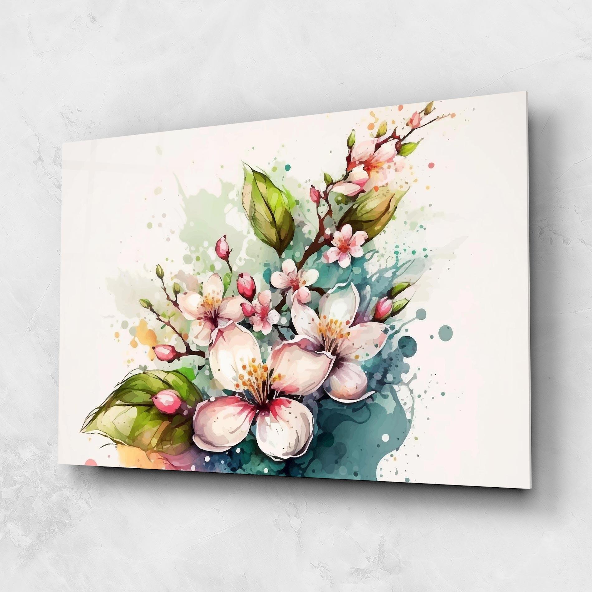 Tablou Sticla Cream Pink Spring mockup 1