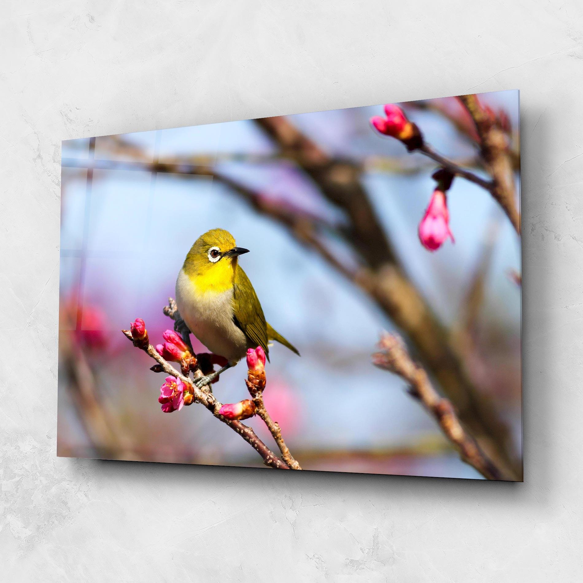 Tablou Sticla Cute Pink Flower Buds mockup 1