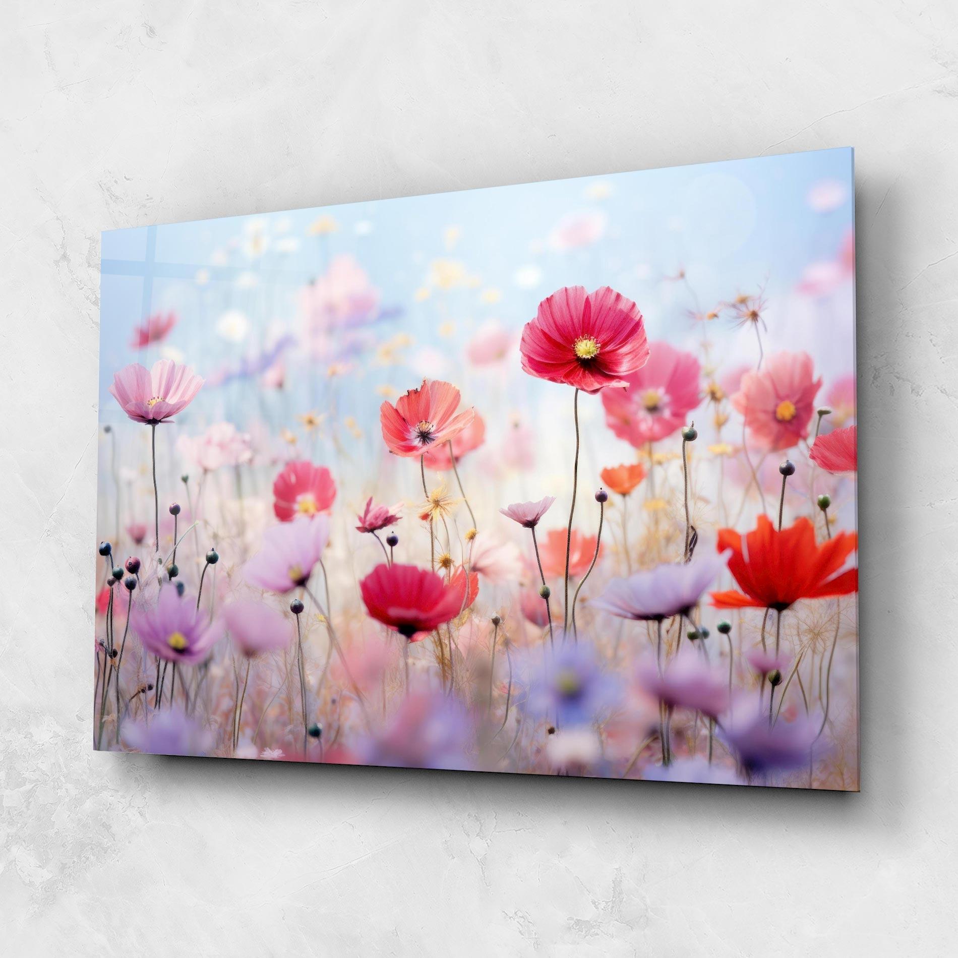 Tablou Sticla Dreamy Sprig Pink Flower mockup 1