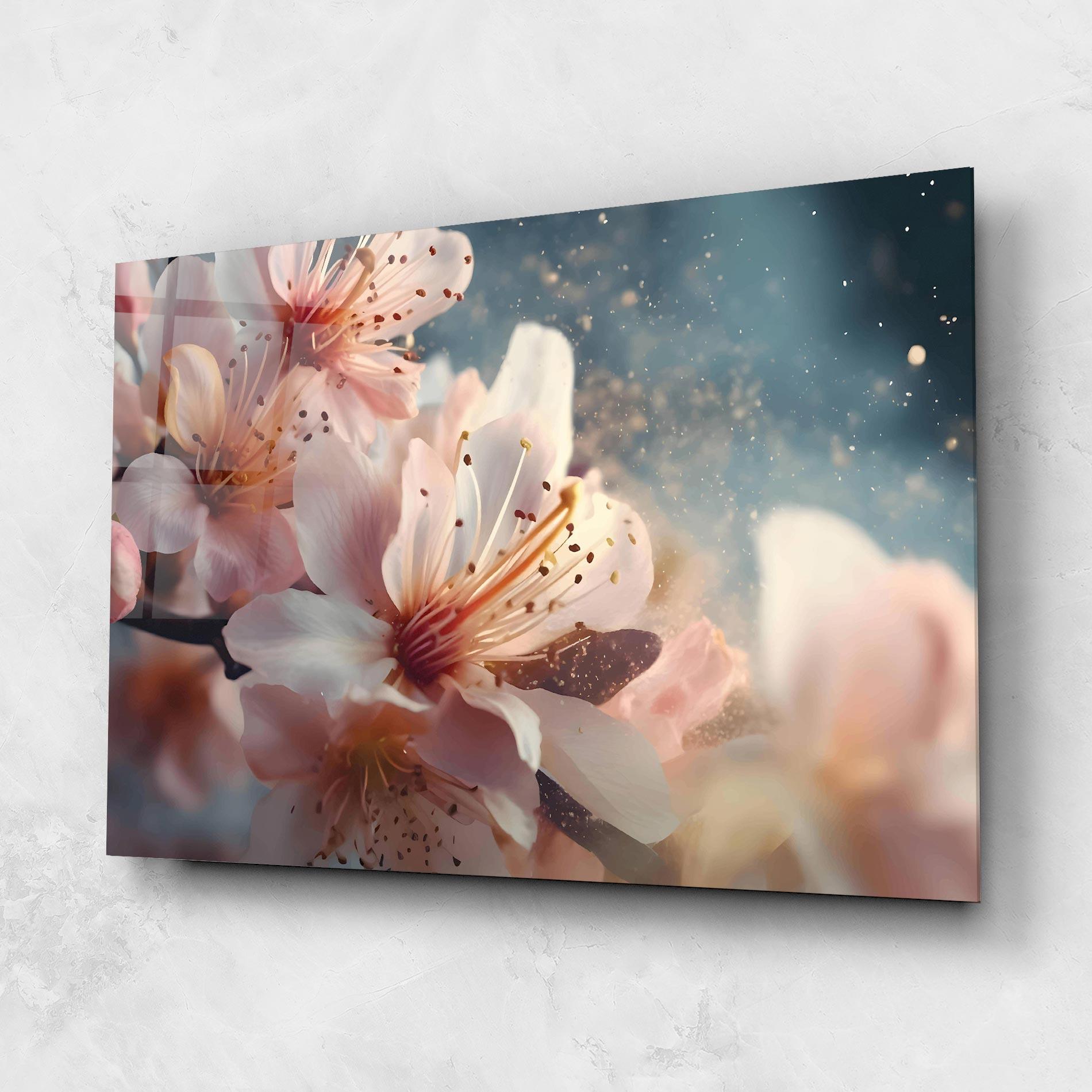 Tablou Sticla Flower Spring Art mockup 1
