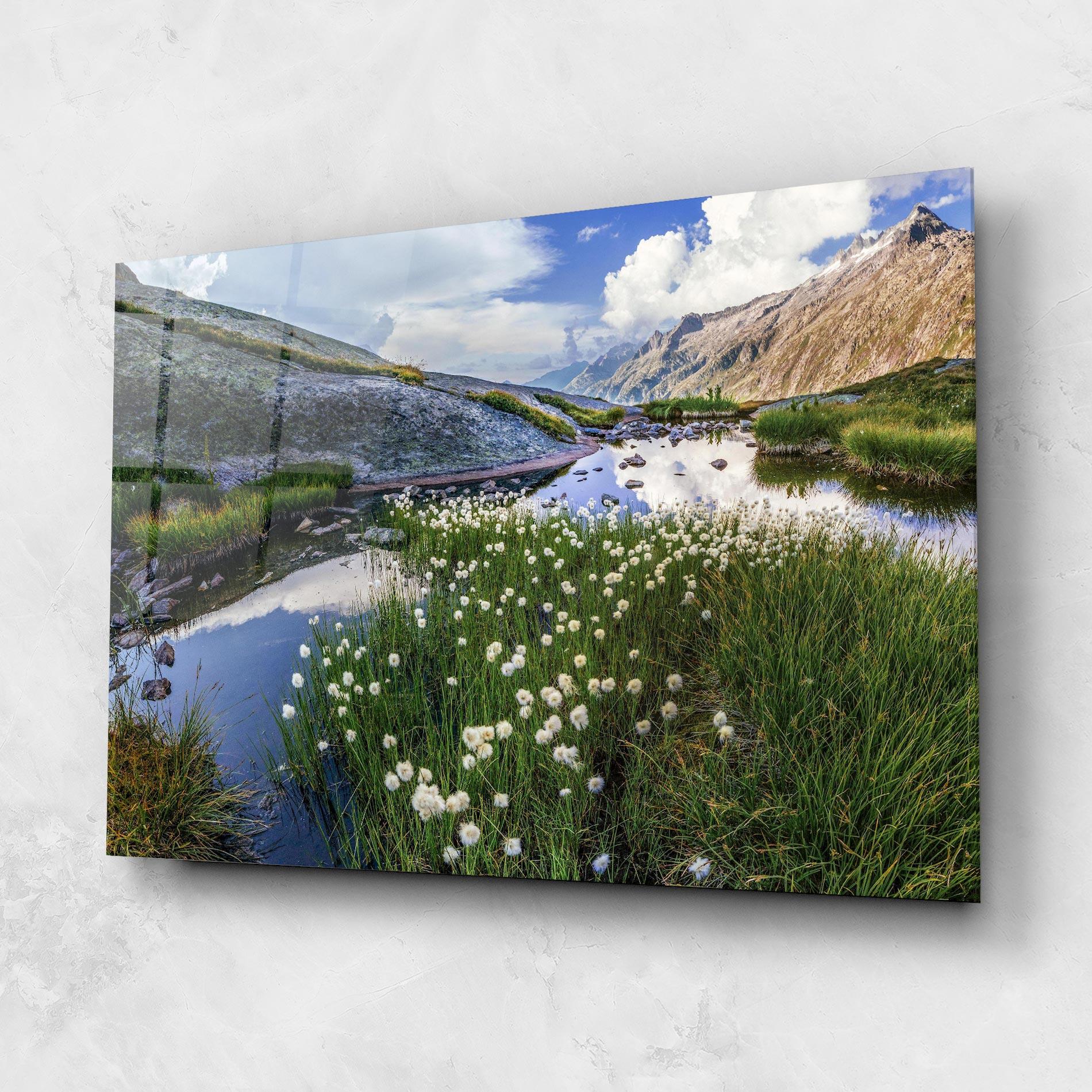 Tablou Sticla Lake Spring View mockup 1