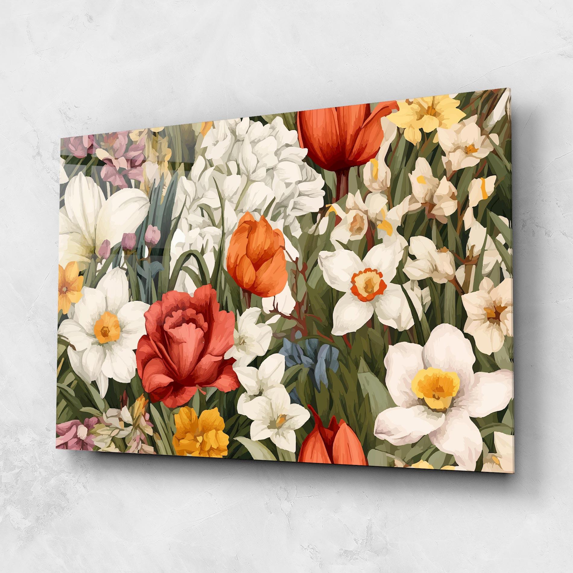 Tablou Sticla Orange Red Spring mockup 1
