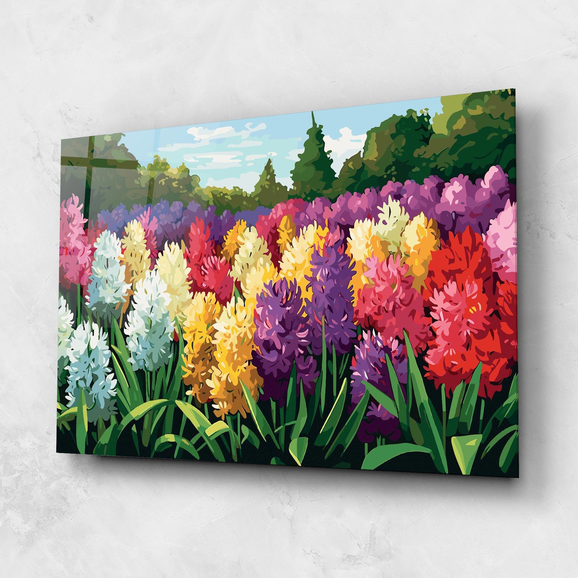 Tablou Sticla Pretty Colorful Spring mockup 1