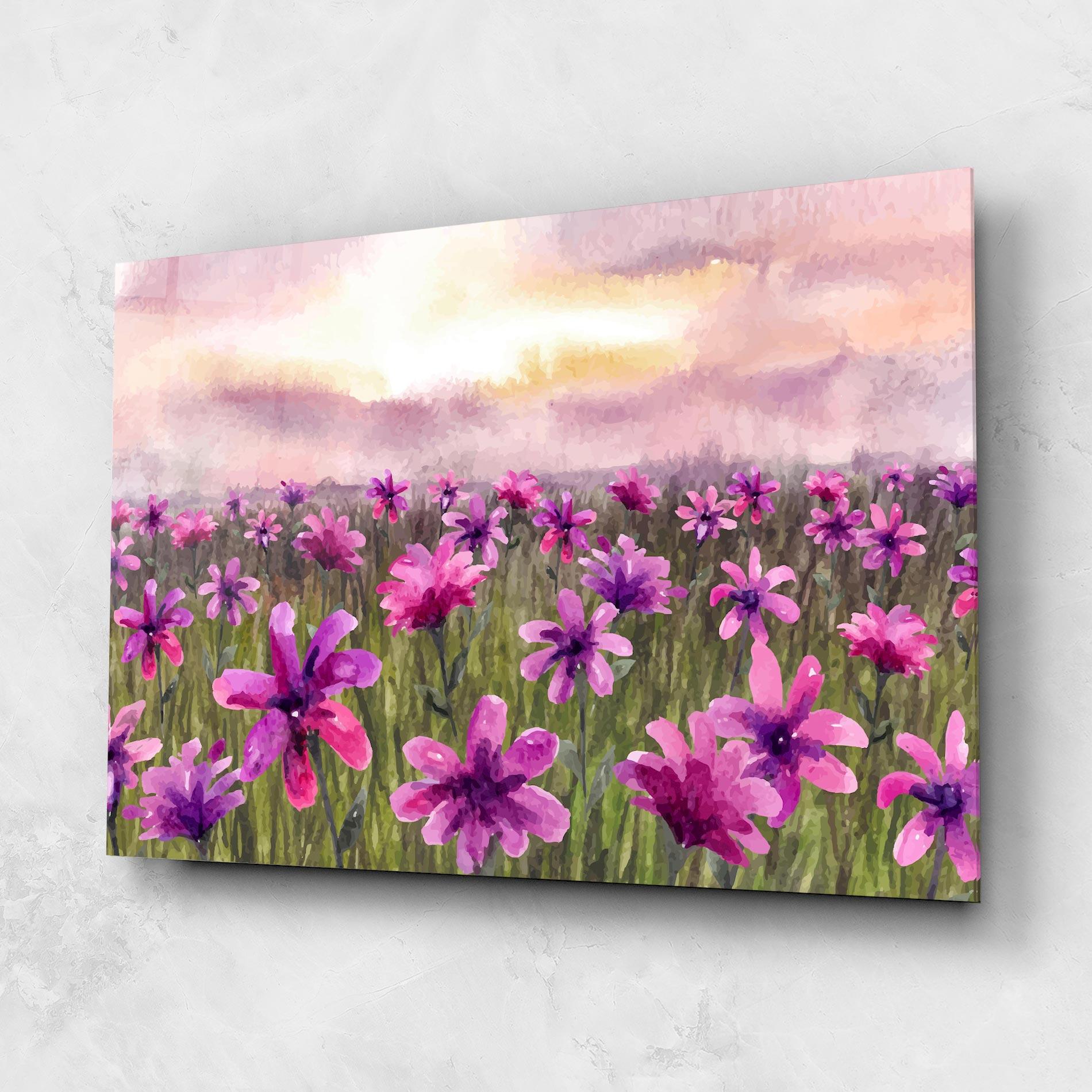 Tablou Sticla Purple Flower Spring mockup 1