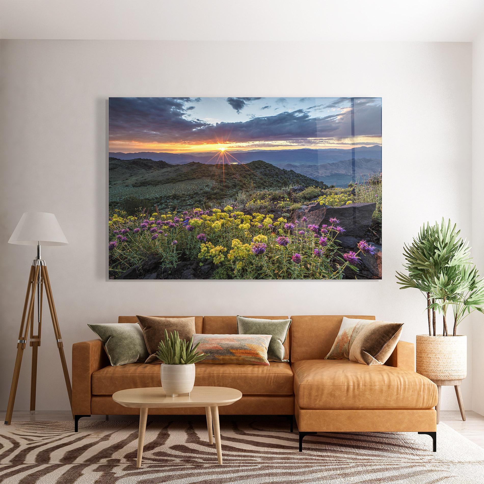 Tablou Sticla Beautiful Spring View mockup 7