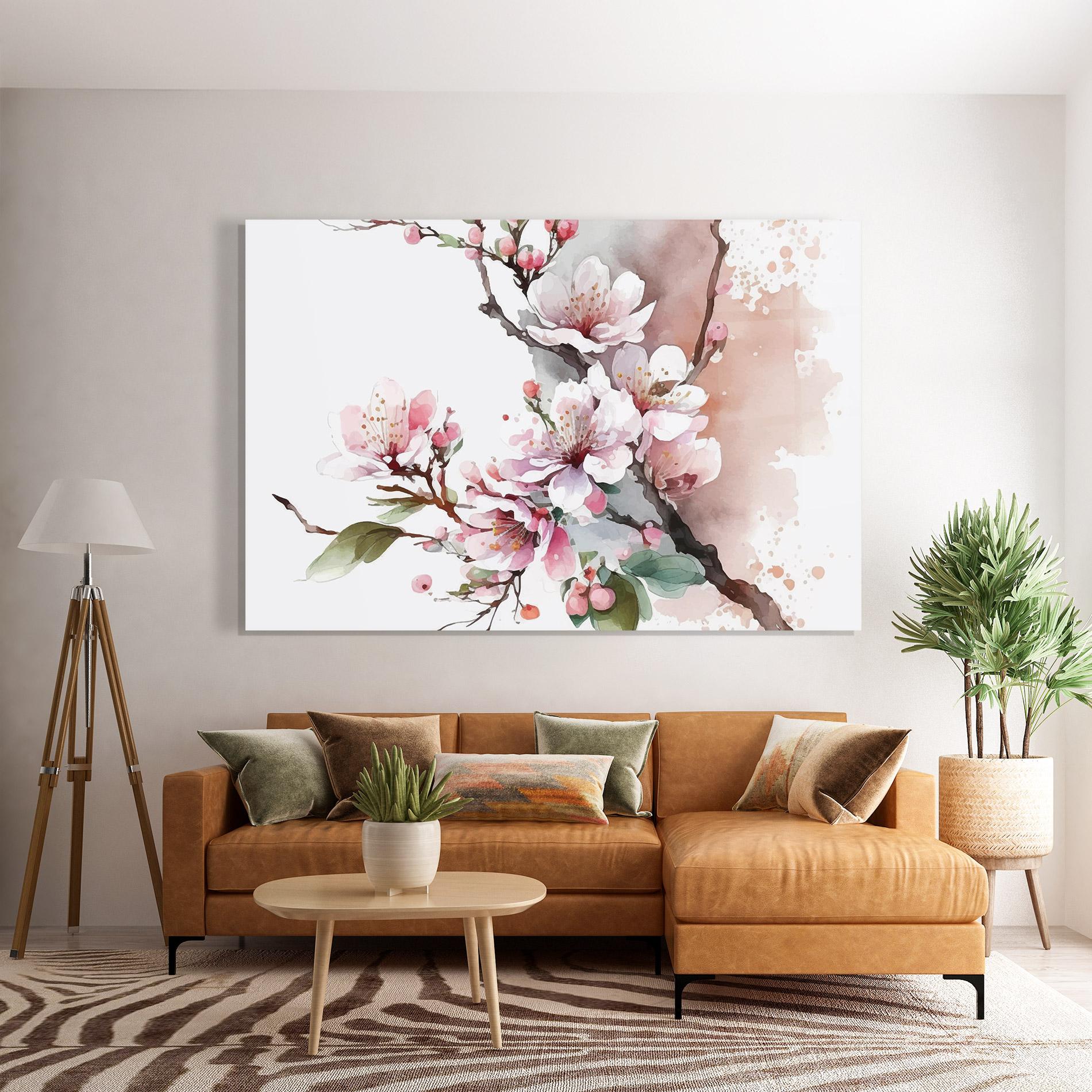 Tablou Sticla Cherry Spring Flower mockup 7