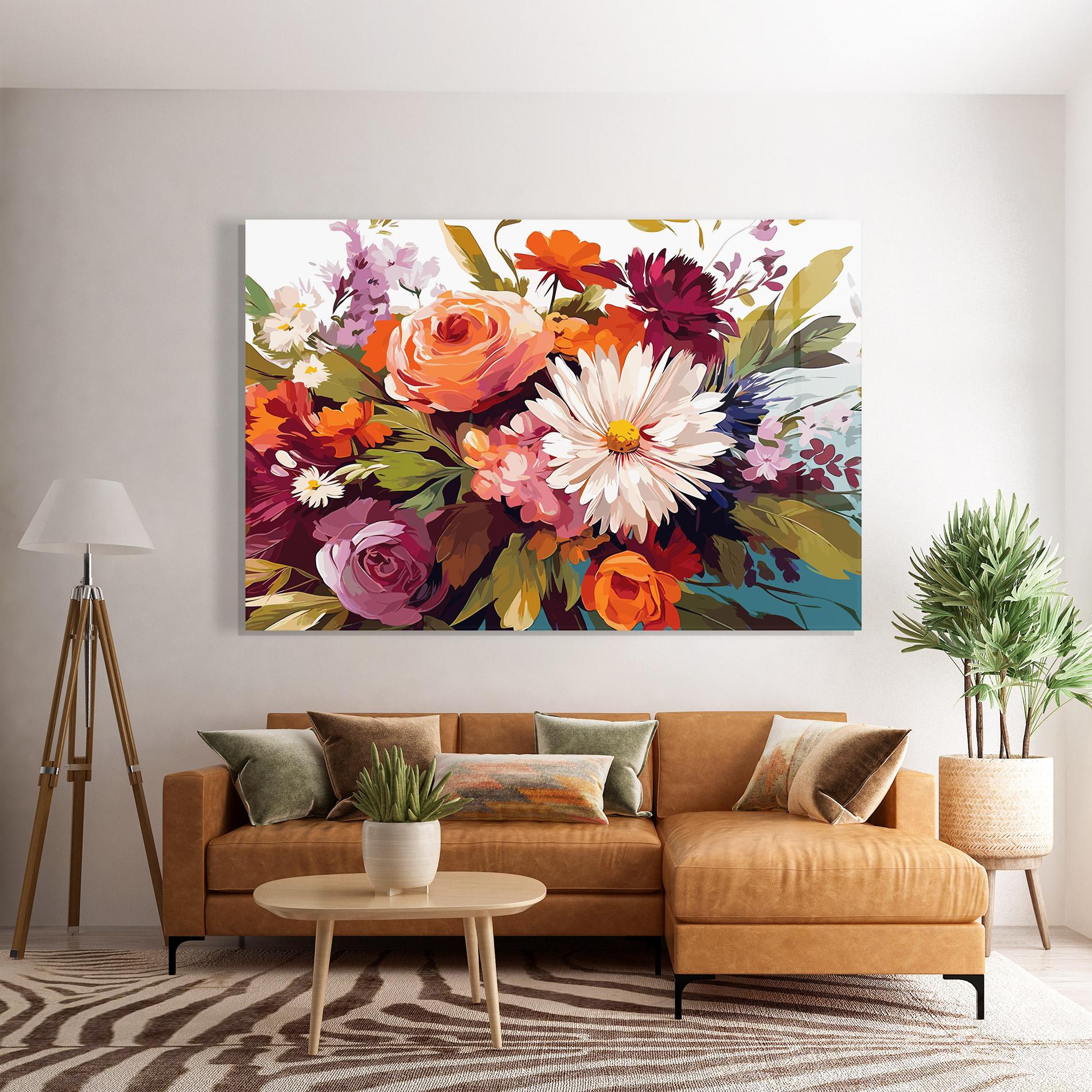 Tablou Sticla Cream Orange Spring mockup 7