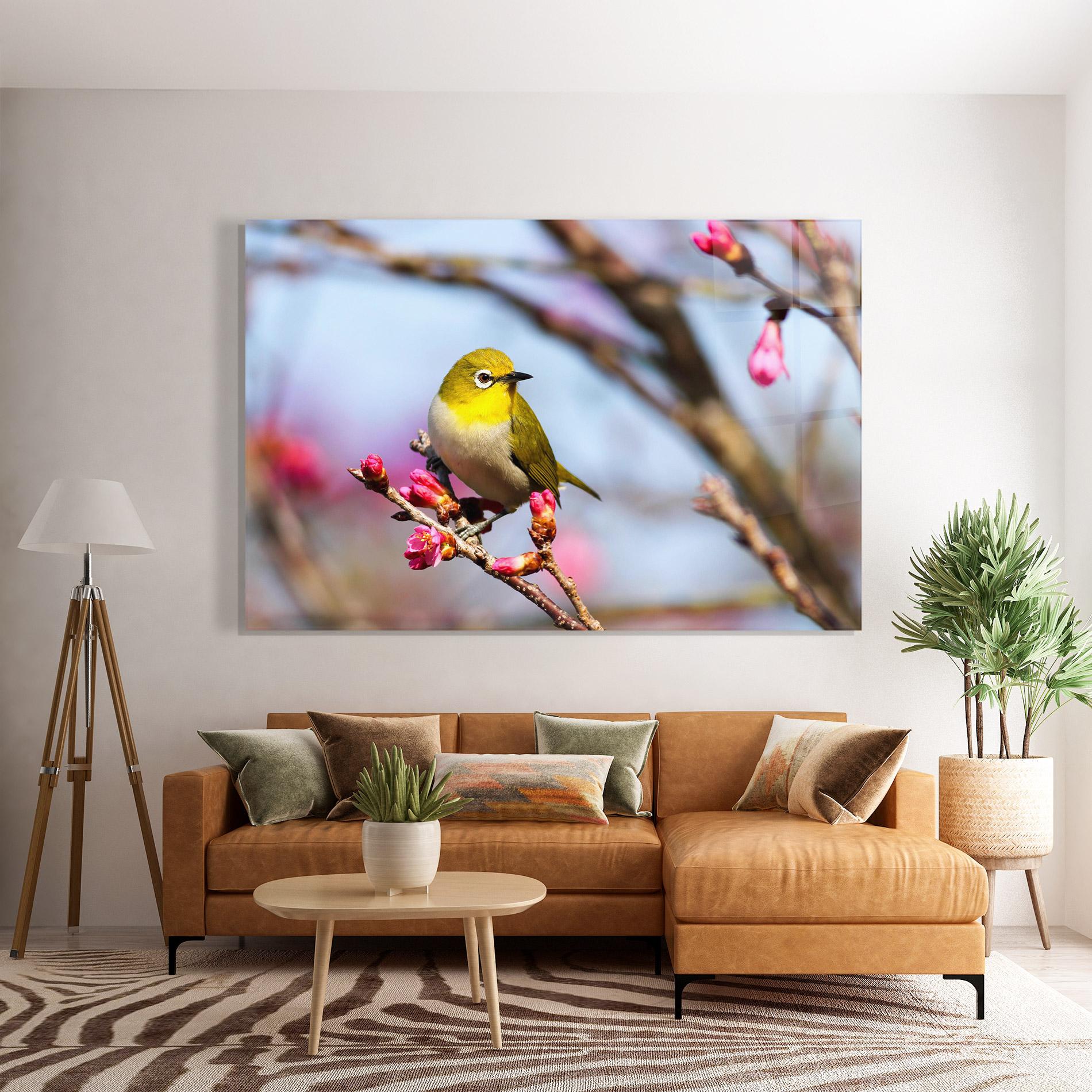 Tablou Sticla Cute Pink Flower Buds mockup 7