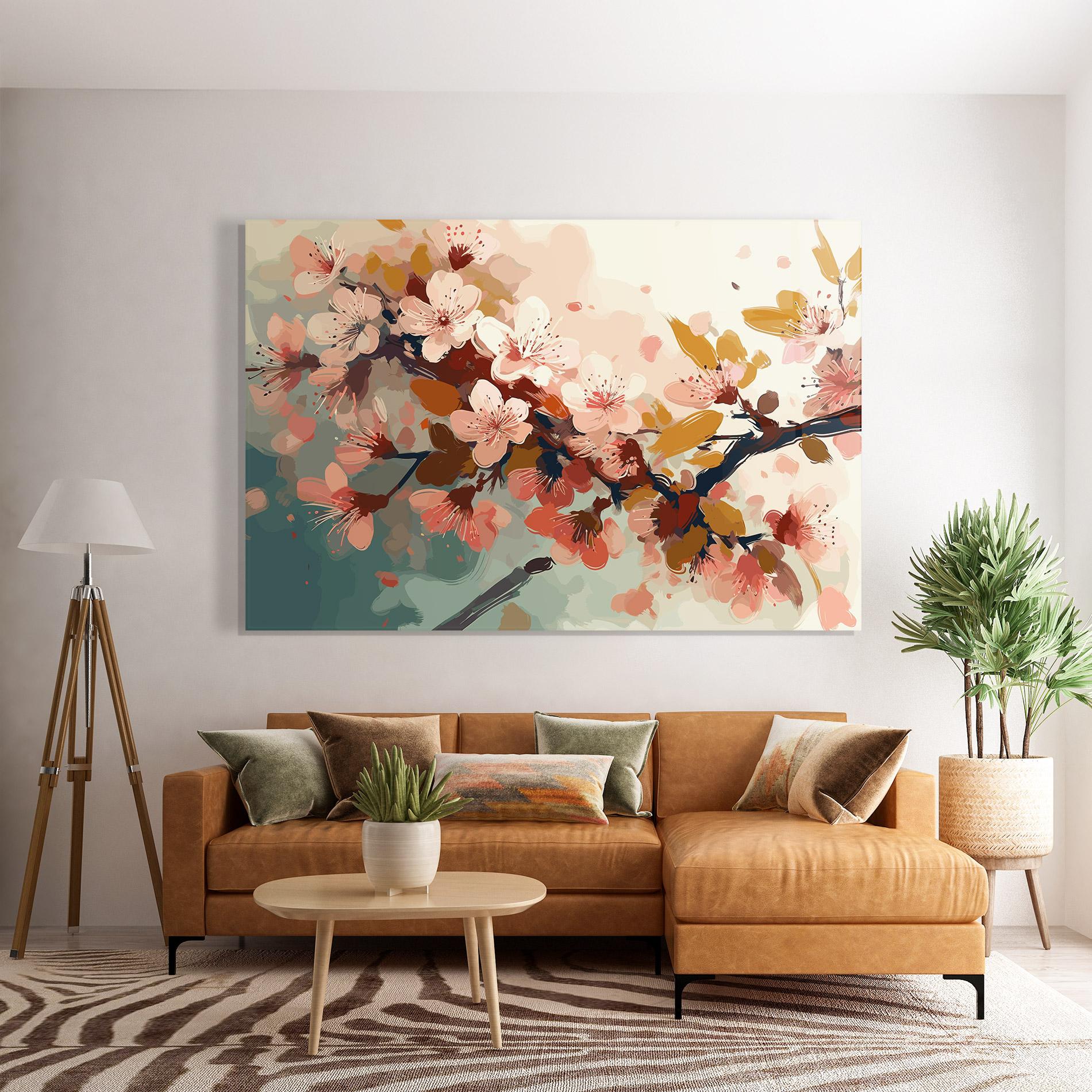 Tablou Sticla Cute Spring Flower mockup 7