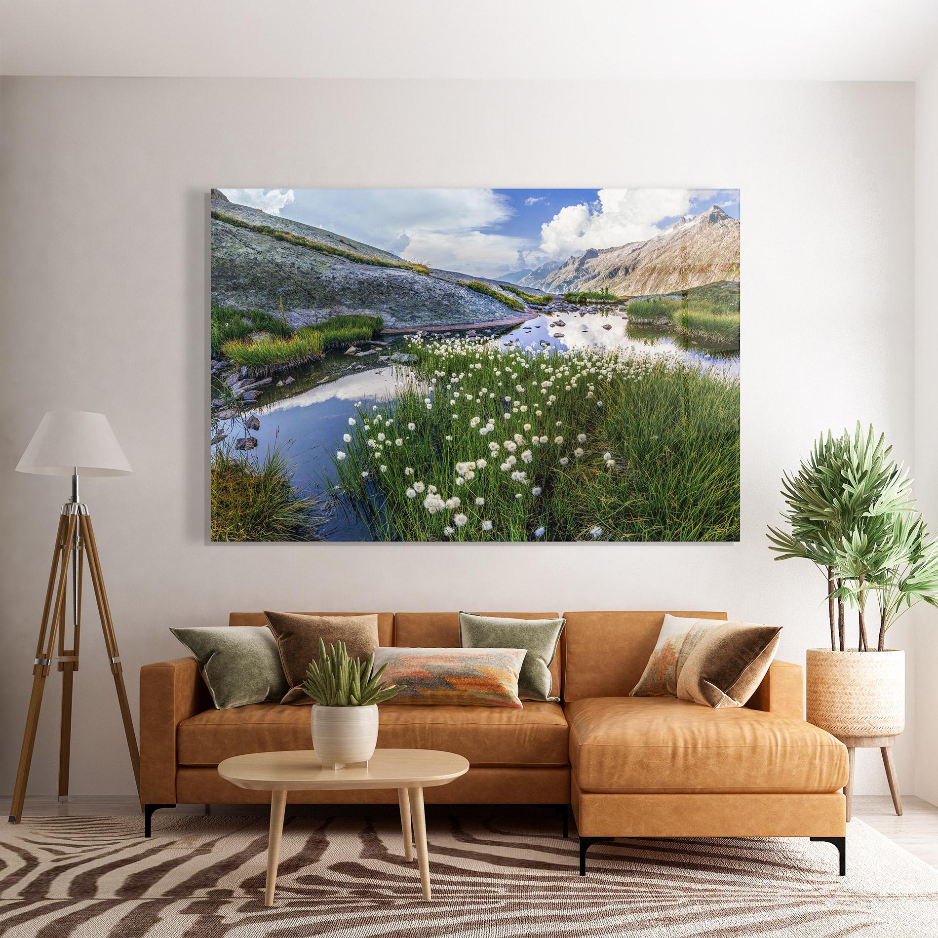 Tablou Sticla Lake Spring View mockup 7