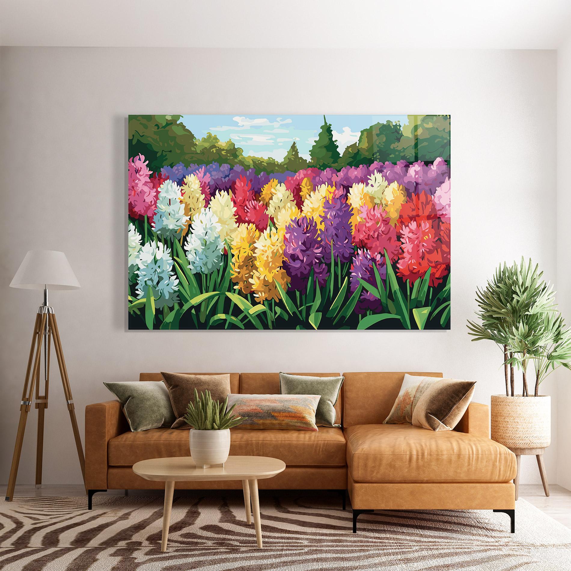 Tablou Sticla Pretty Colorful Spring mockup 7