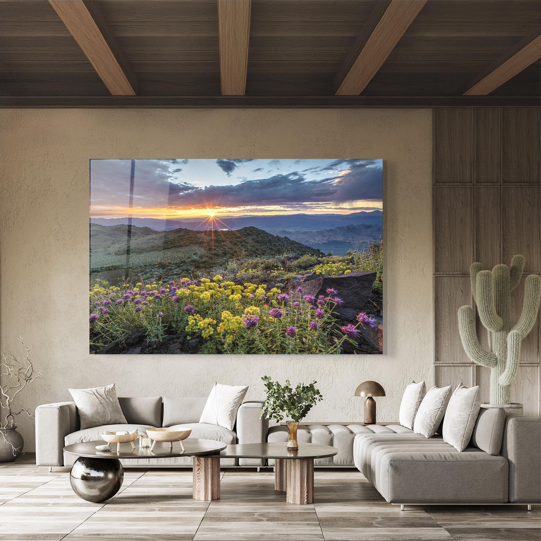 Tablou Sticla Beautiful Spring View mockup 8