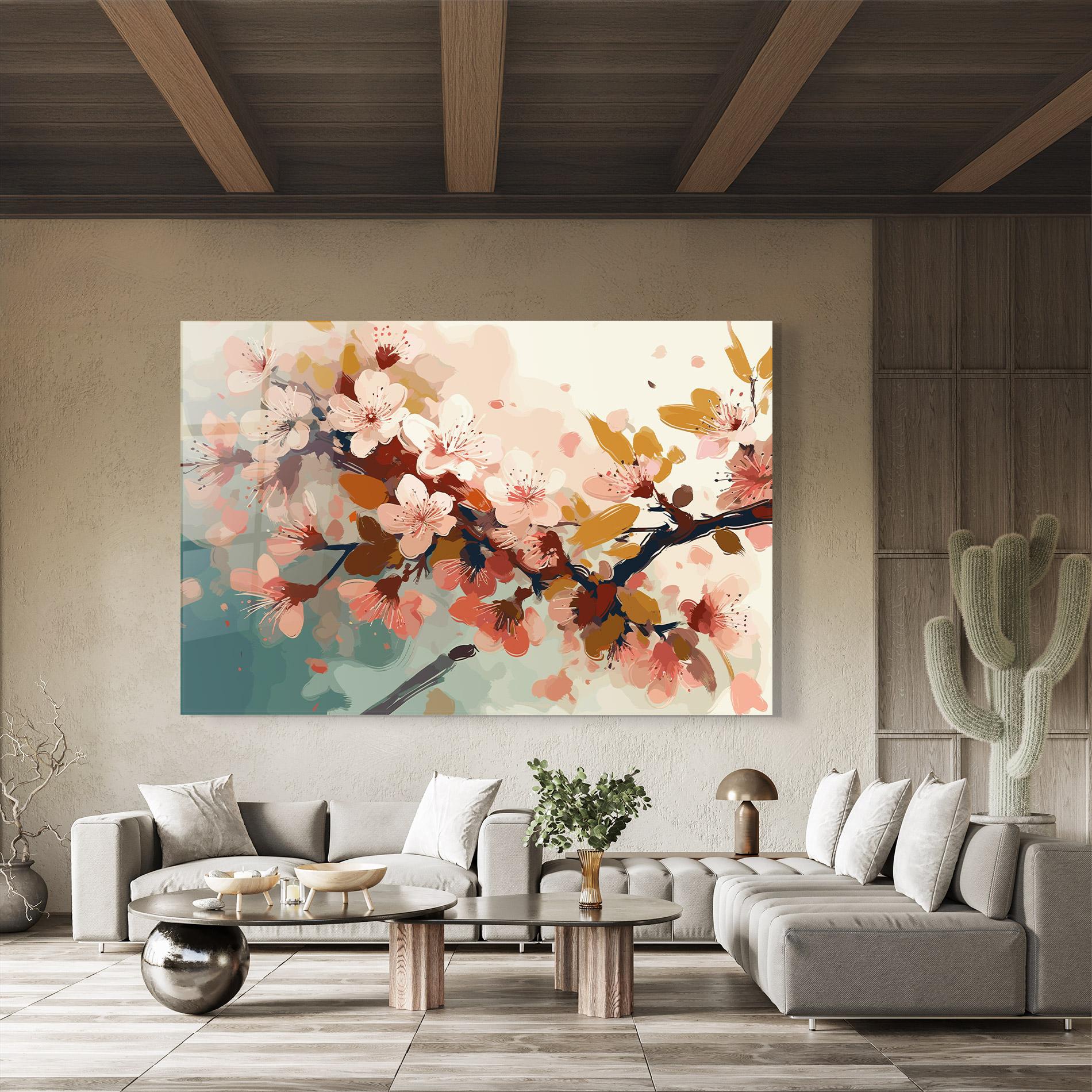 Tablou Sticla Cute Spring Flower mockup 8