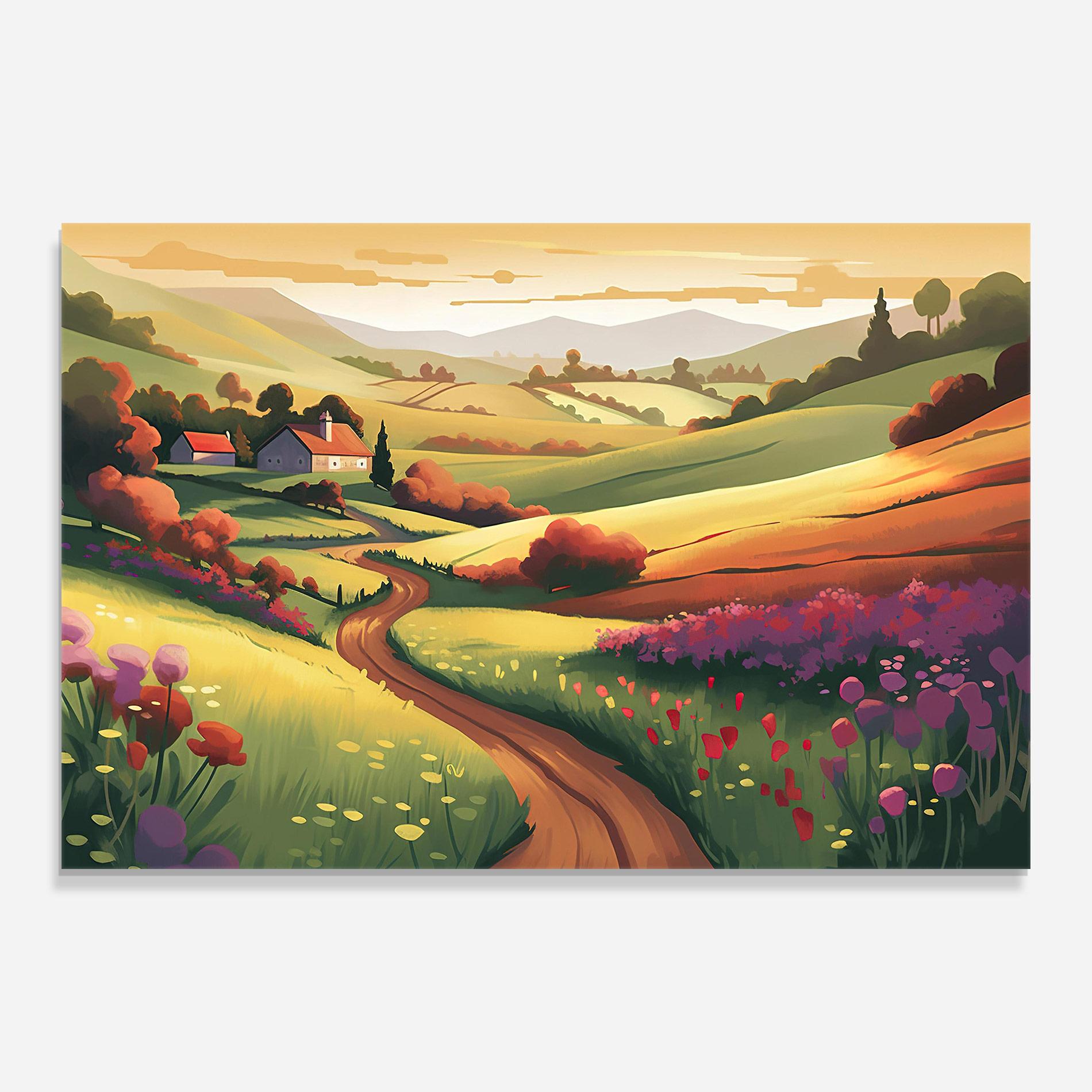 Tablou Sticla Countryside Charm mockup 0