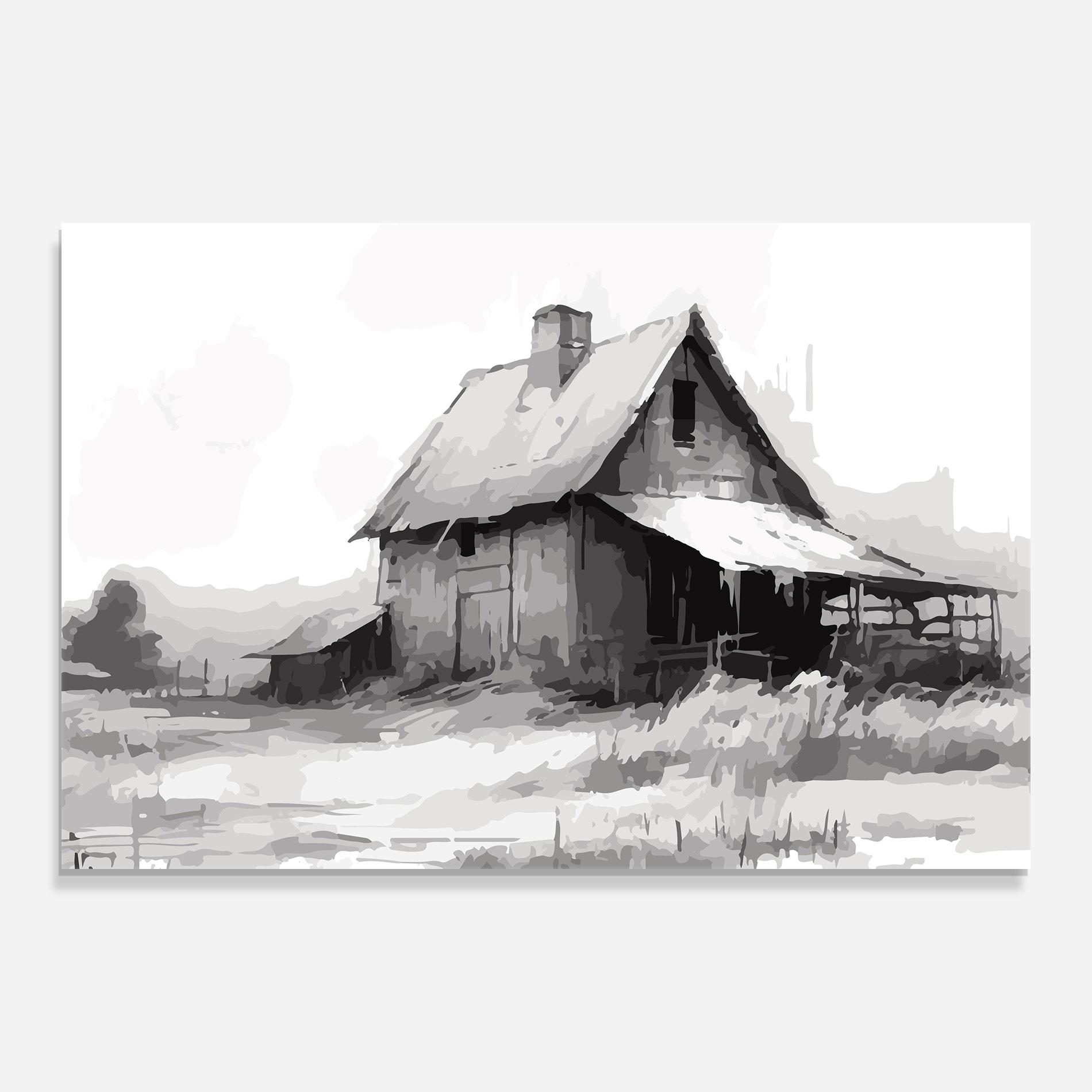 Tablou Sticla Grey Ink House mockup 0