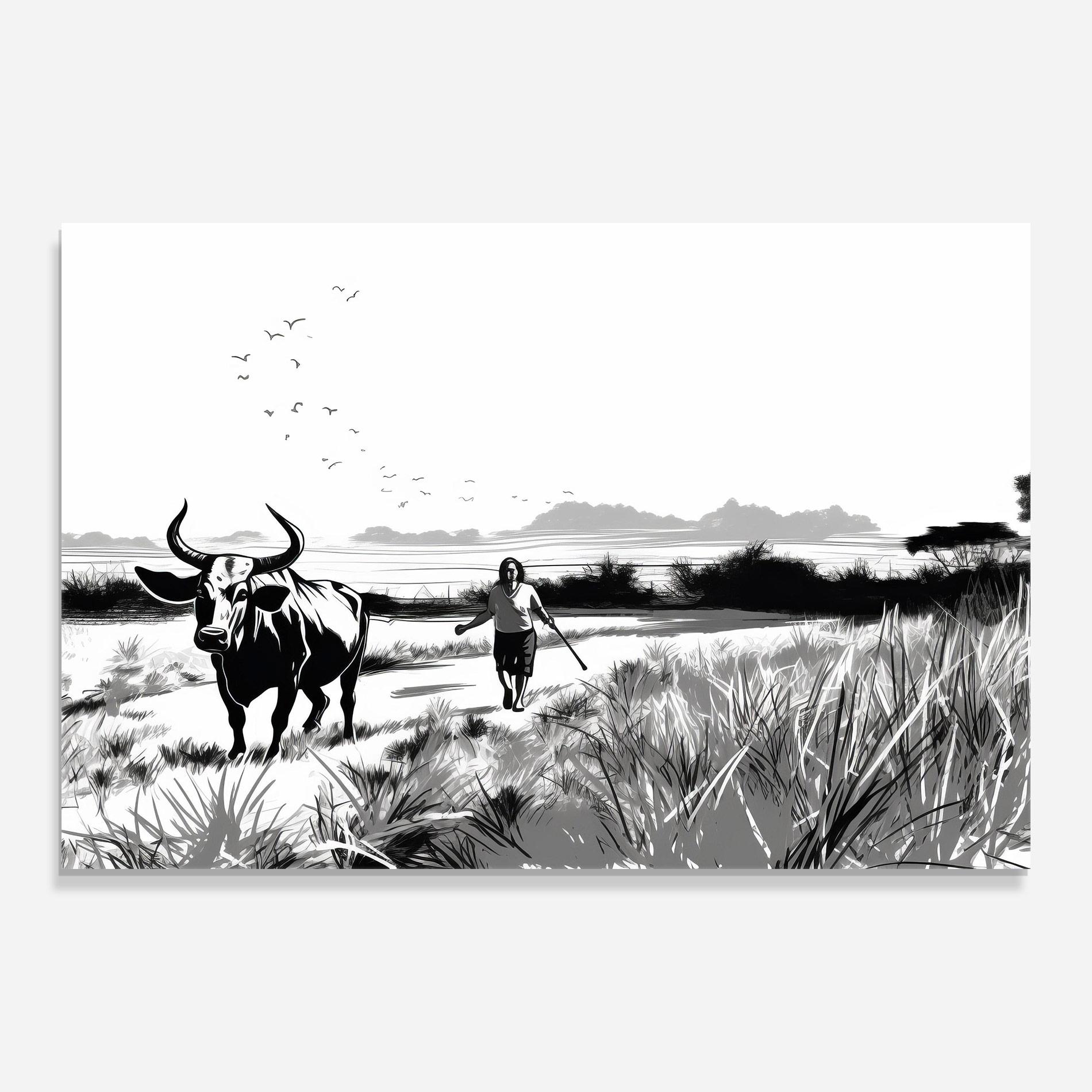 Tablou Sticla Monochrome View mockup 0