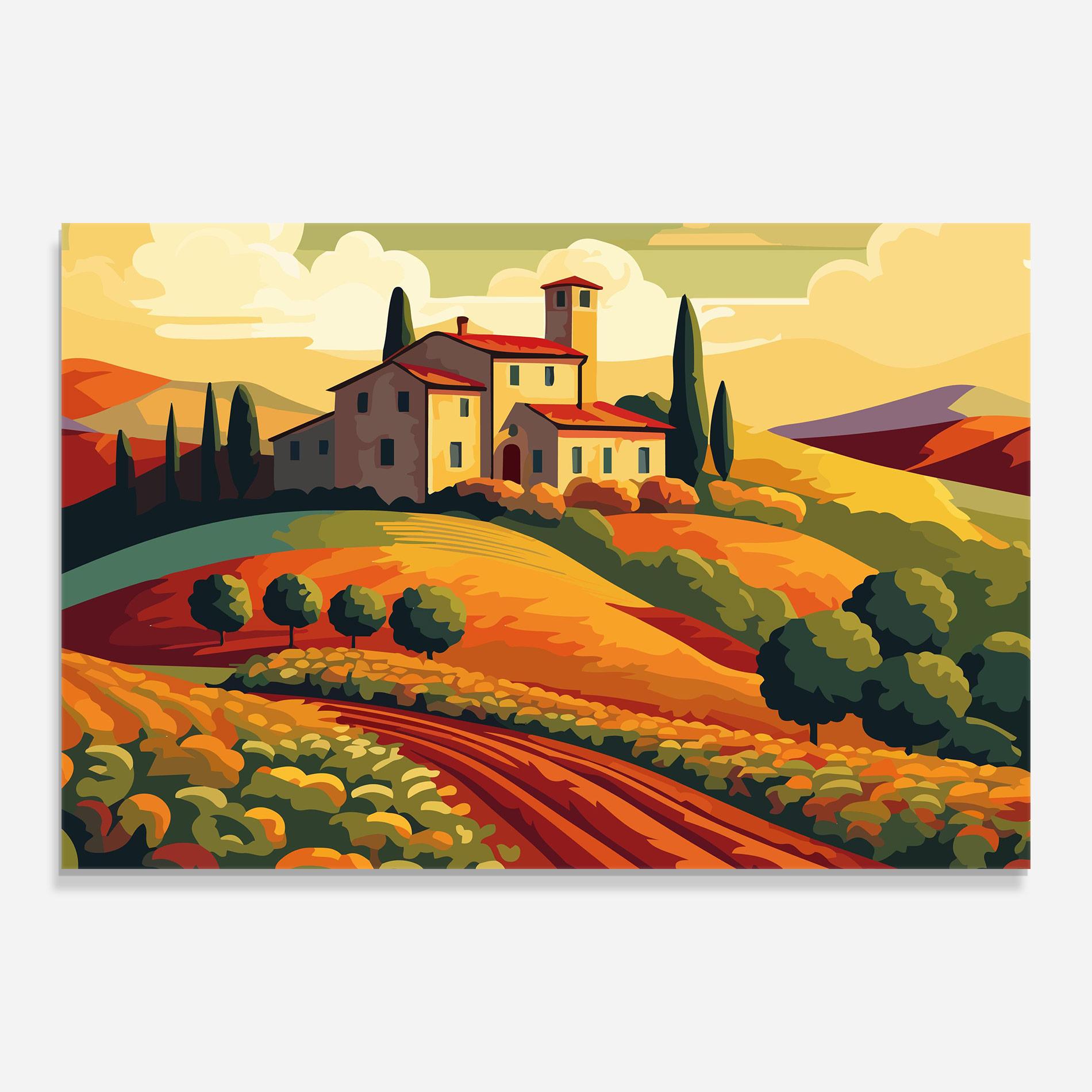 Tablou Sticla Urban Autumn Art mockup 0