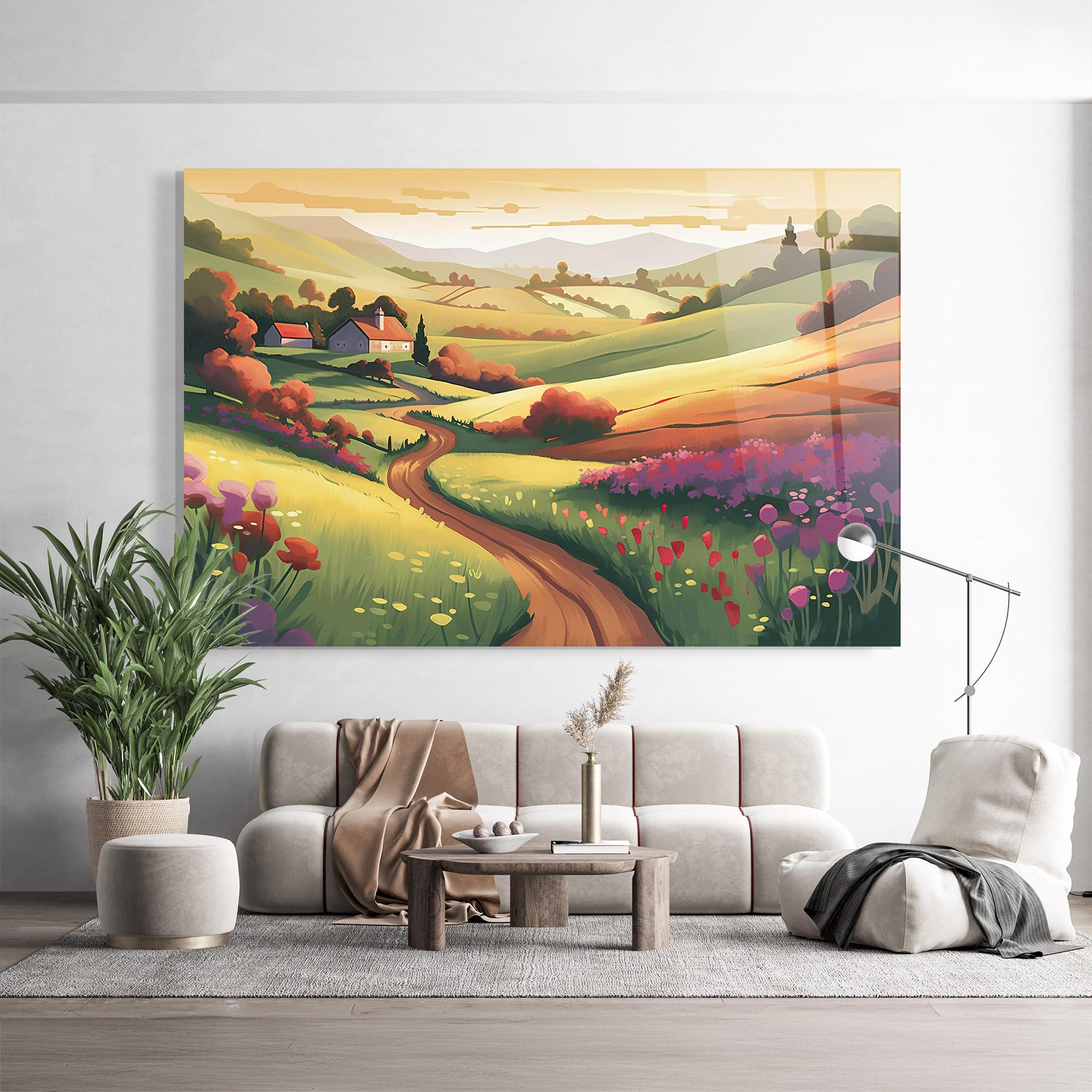Tablou Sticla Countryside Charm mockup 9