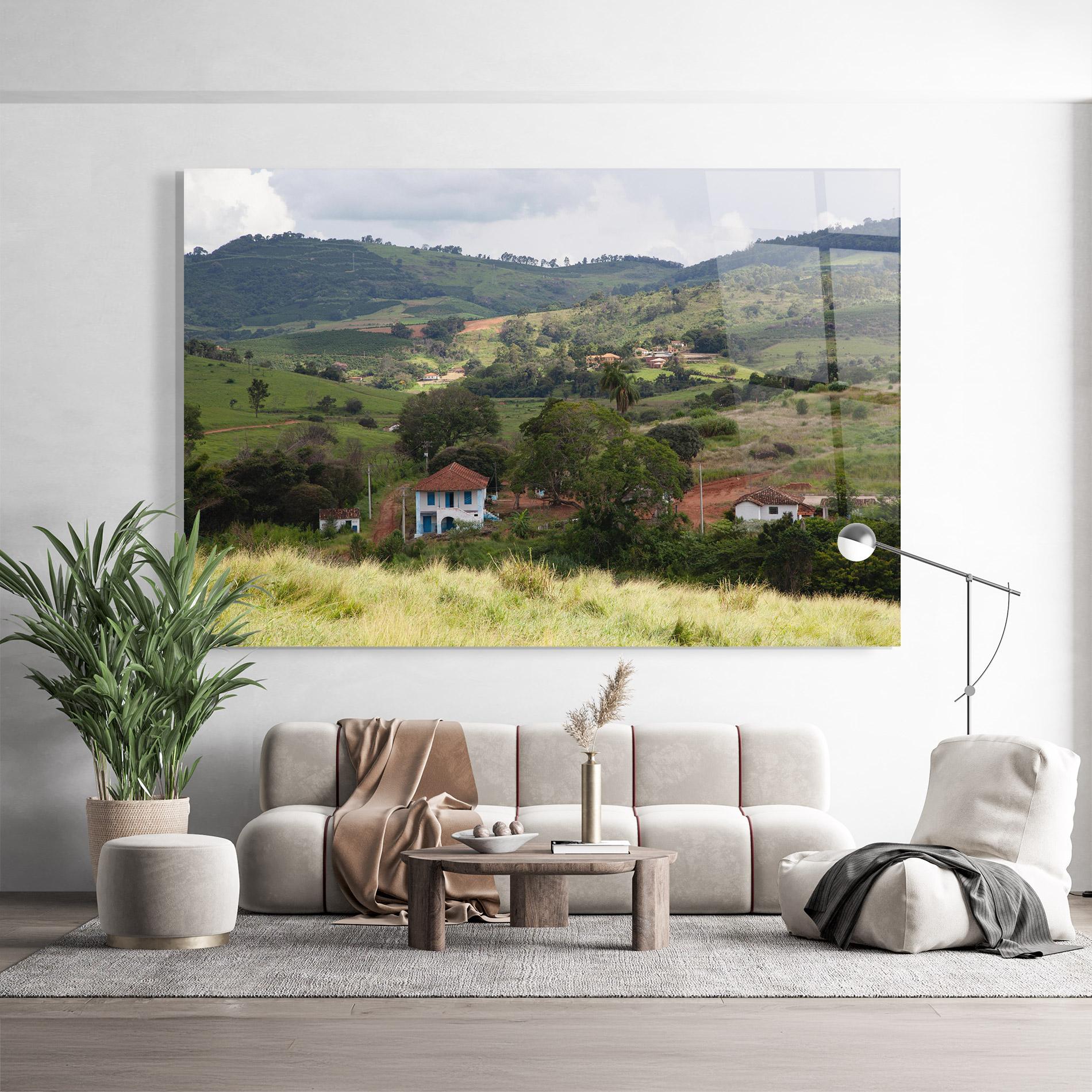 Tablou Sticla Green Countryside mockup 9